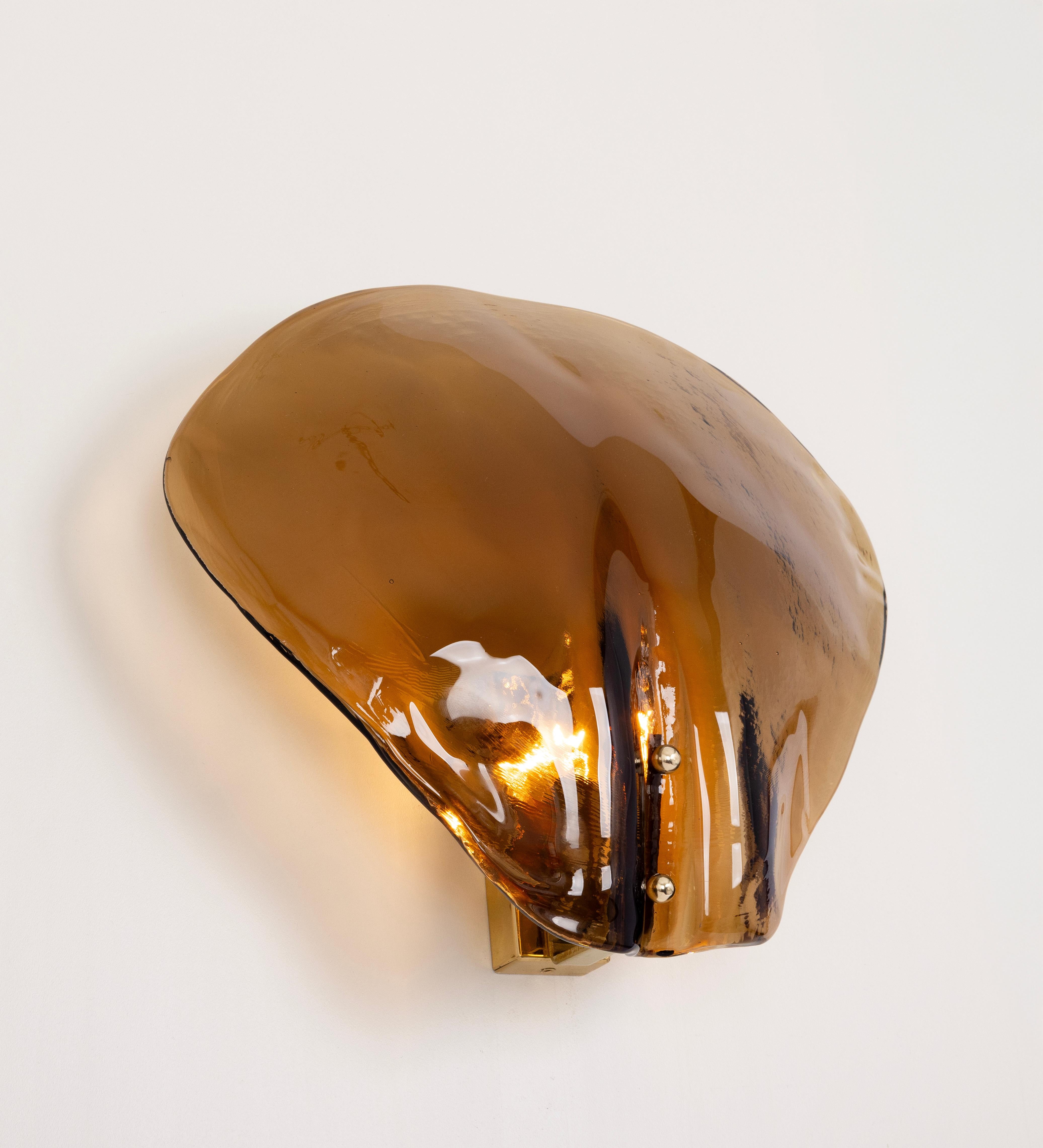 Juego de 2 apliques de cristal de Murano by Kalmar, Austria, circa 1970s Latón en venta