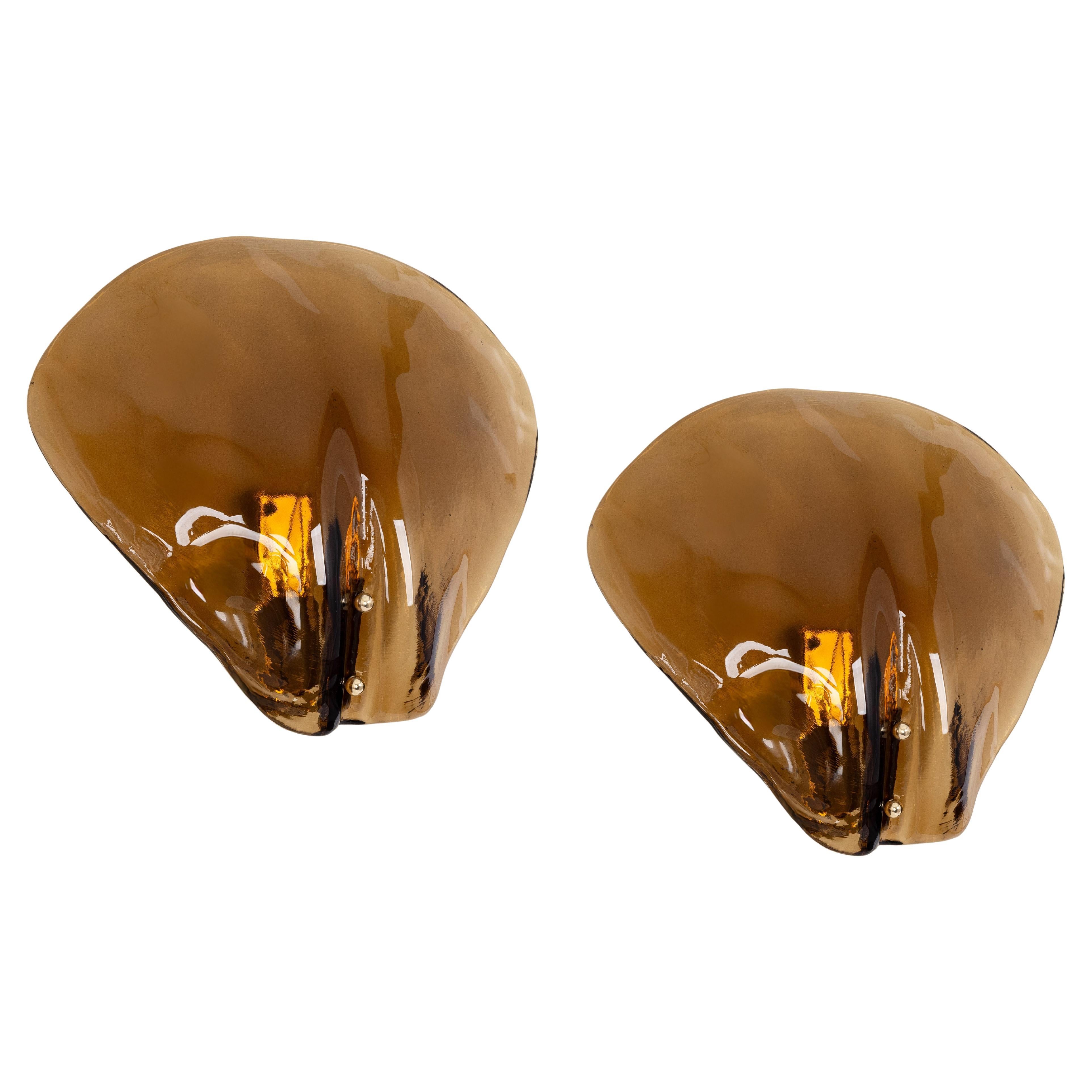 Juego de 2 apliques de cristal de Murano by Kalmar, Austria, circa 1970s en venta