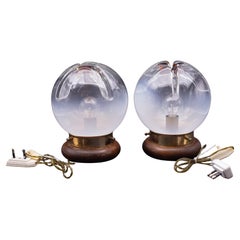 Set of 2 Murano Glass Table lamp by Mazzega 1970