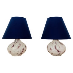 Set of 2 Murano Glass Table Lamps