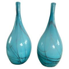 Ensemble de 2 vases en verre de Murano, attribués à Cenedese, 1970