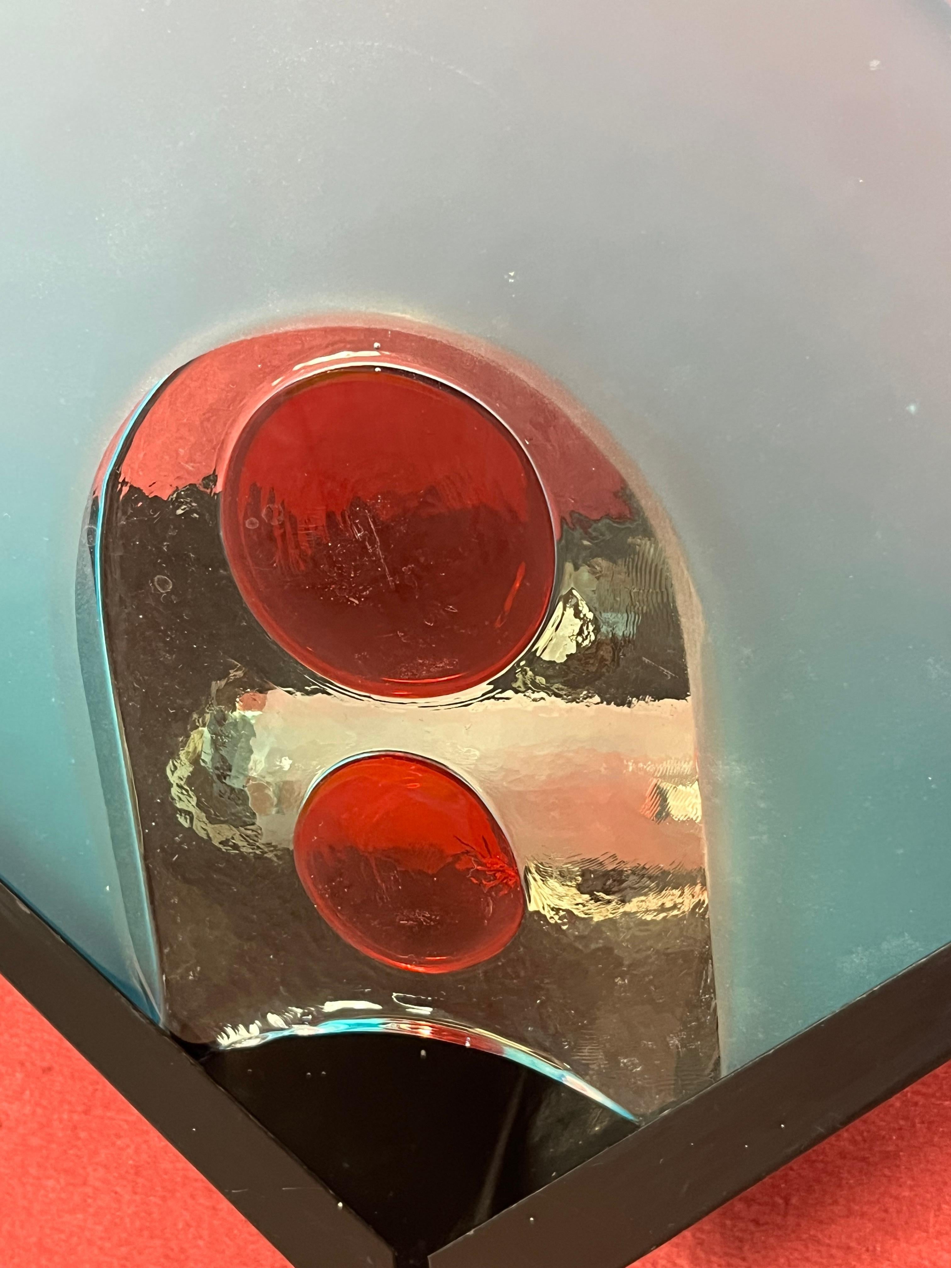 Juego de 2 lámparas de pared de cristal de Murano, años 70 finales del siglo XX en venta