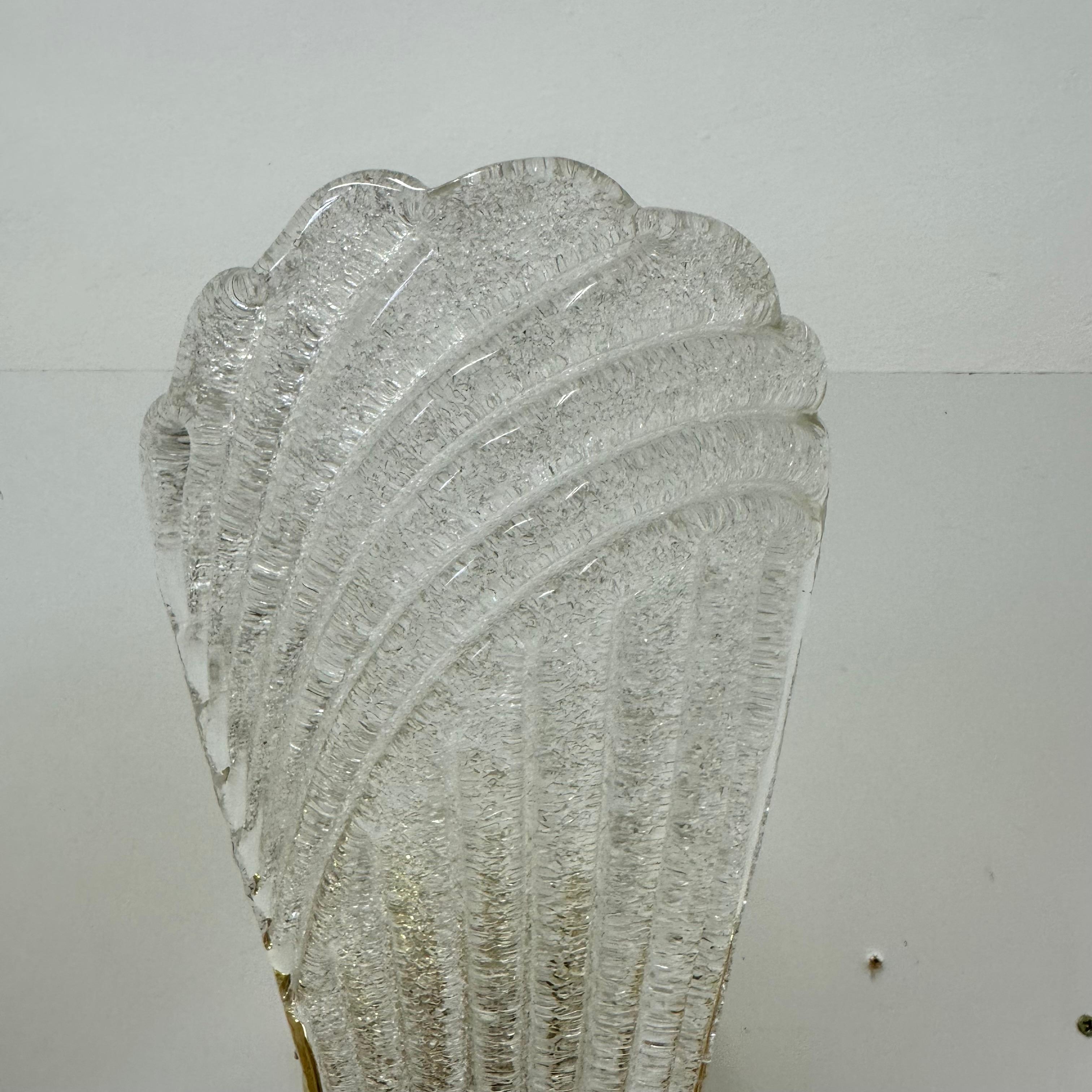 Ensemble de 2 lampes murales en verre de Murano , 1970 Italie en vente 13