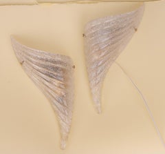 Set of 2 Murano Glass Wall light "Horn" by Vistosi