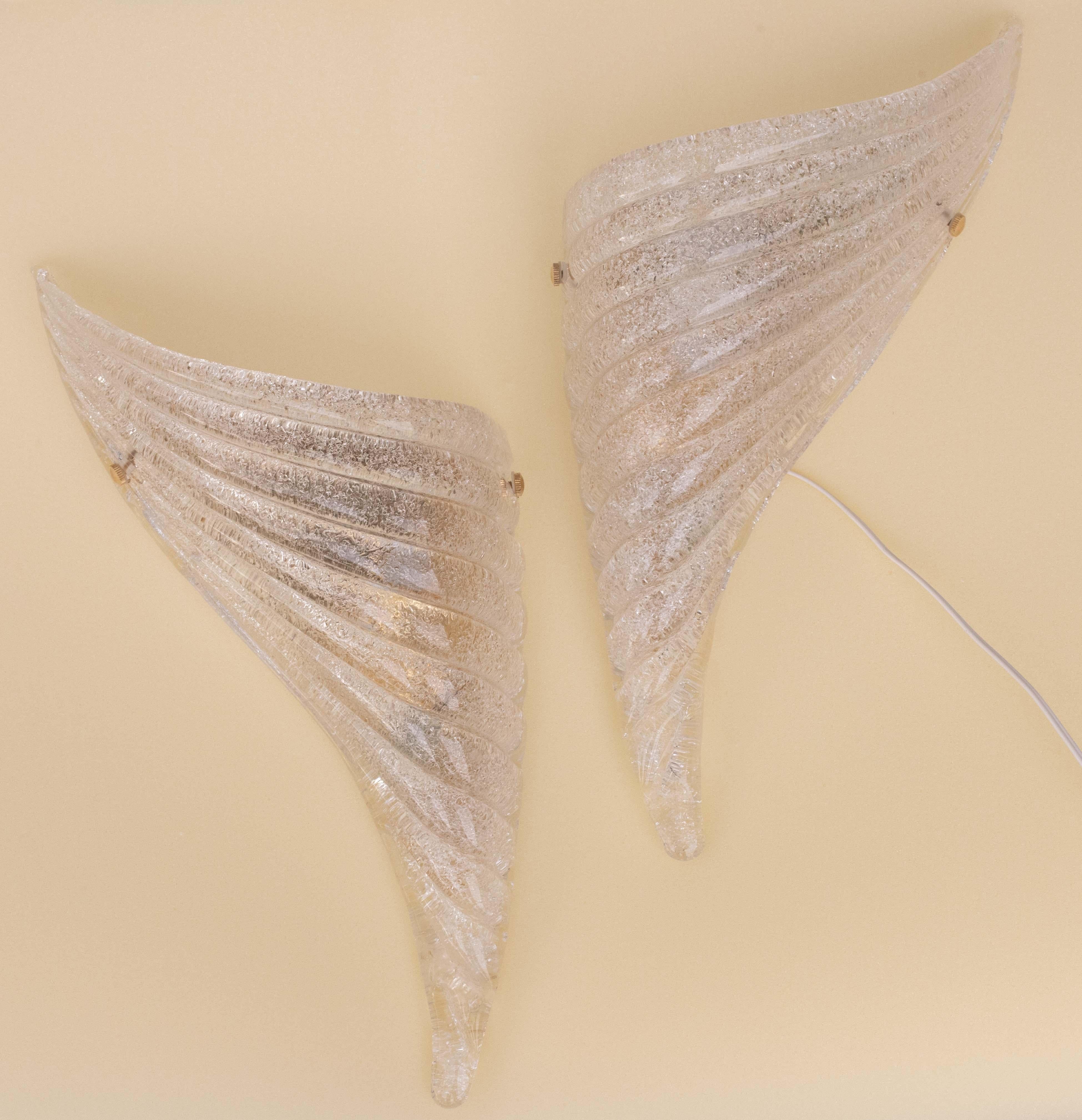 2er-Set Murano Glas Wandleuchte 