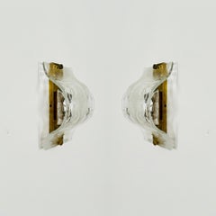 Set of 2 Murano Glass Wall or Ceiling Lamps by Carlo Nason for Mazzega