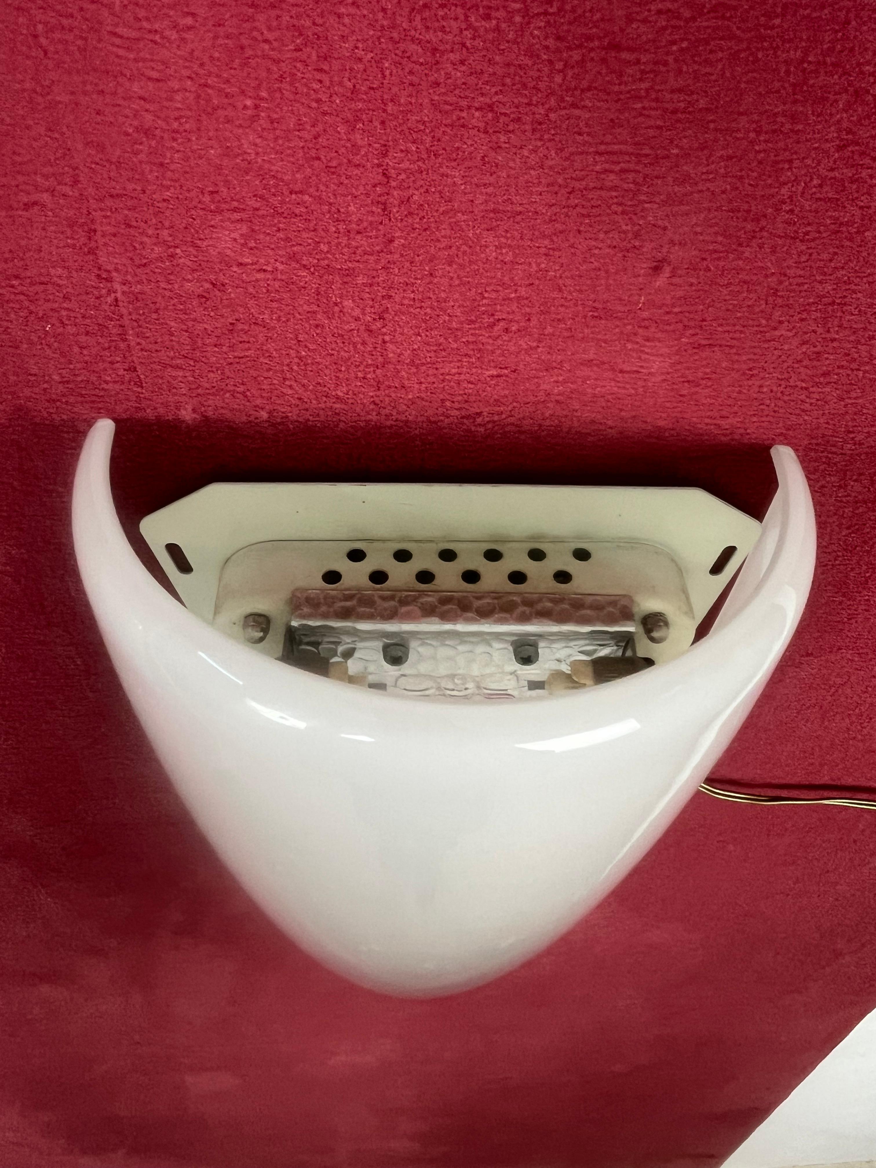 Set di 2 lampade da parete trasparenti e in vetro di Murano, anni '80 in vendita 6