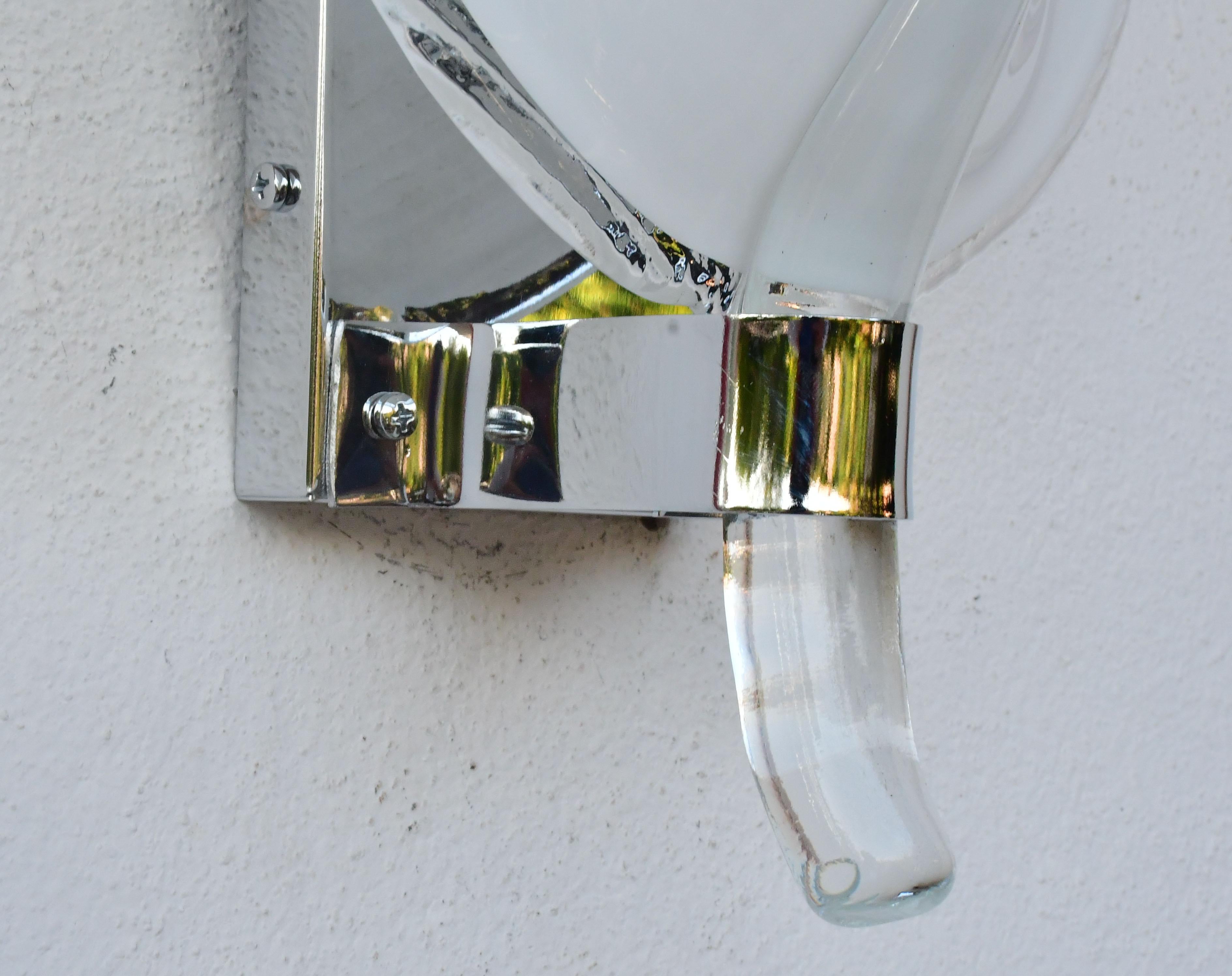 Set of 2 Murano Wall Light by Franco Luce, 1970s For Sale 5