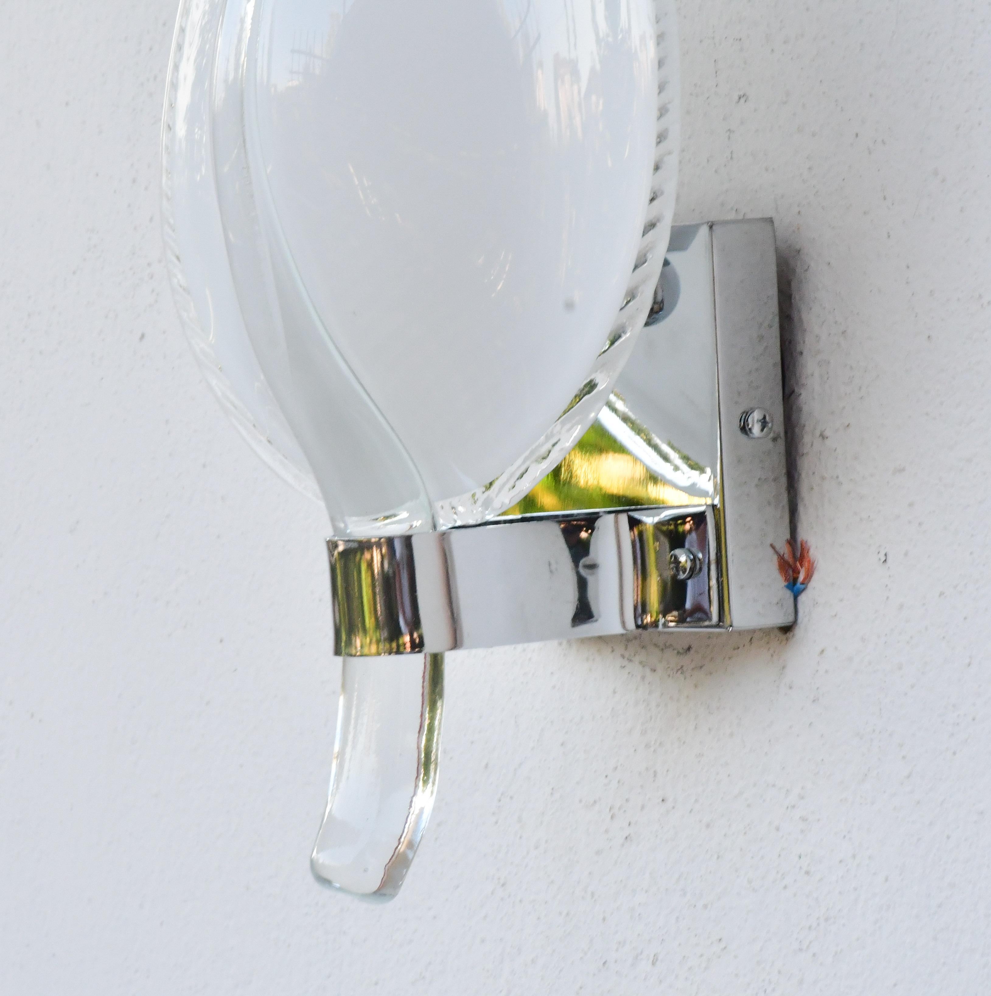 Set of 2 Murano Wall Light by Franco Luce, 1970s For Sale 7
