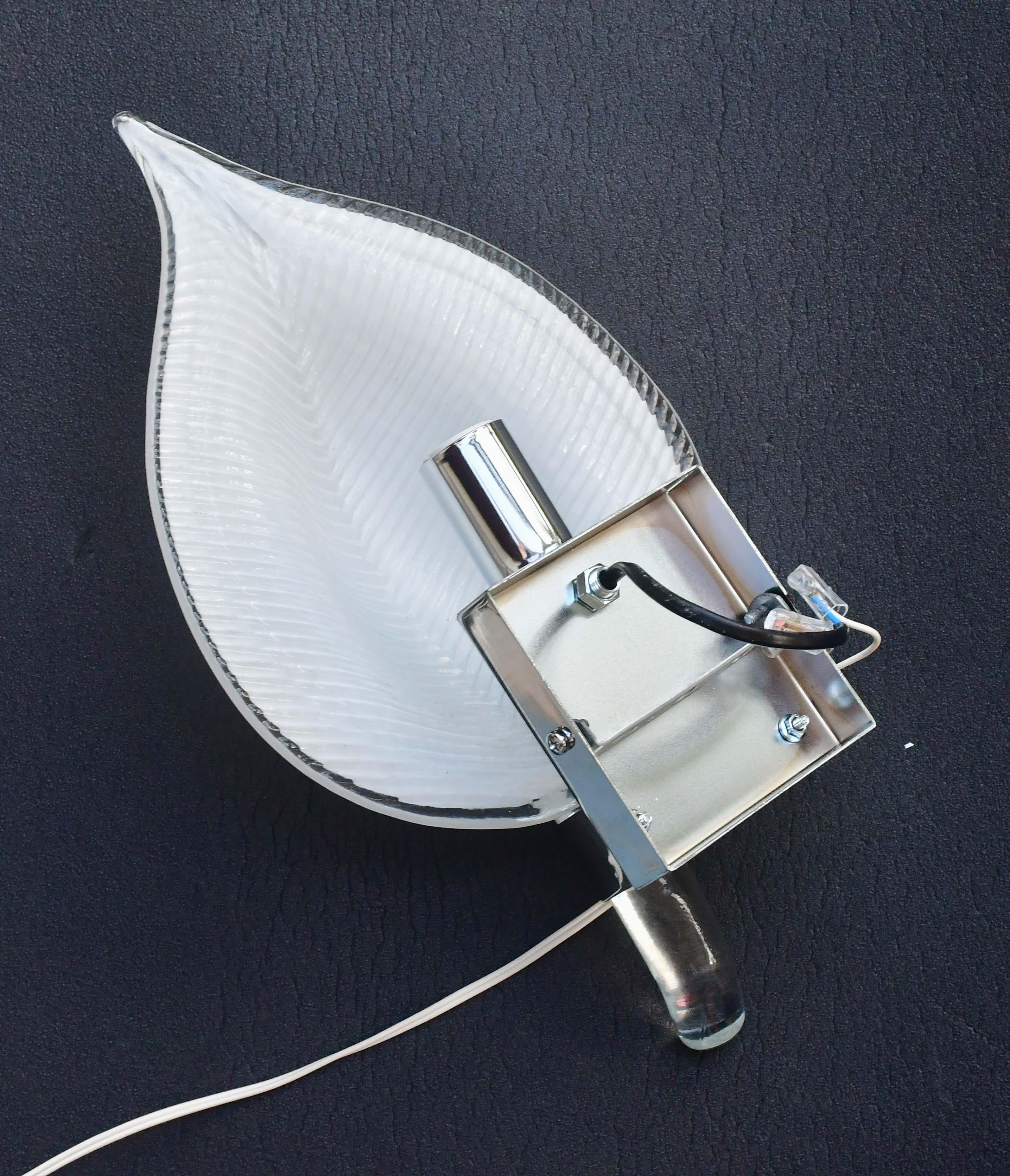 Set of 2 Murano Wall Light by Franco Luce, 1970s For Sale 3