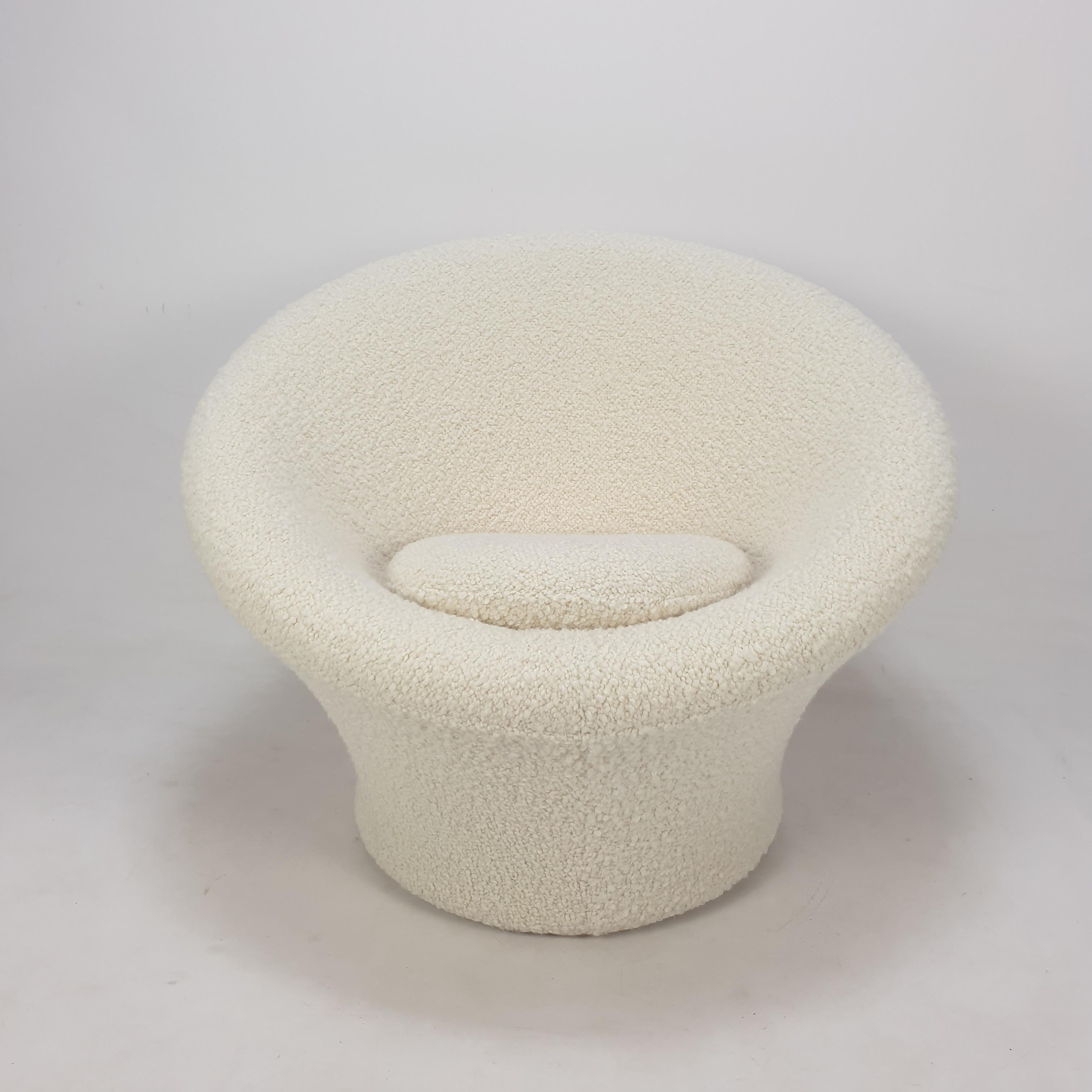 Woven Set of 2 Mushroom Armchairs by Pierre Paulin for Artifort
