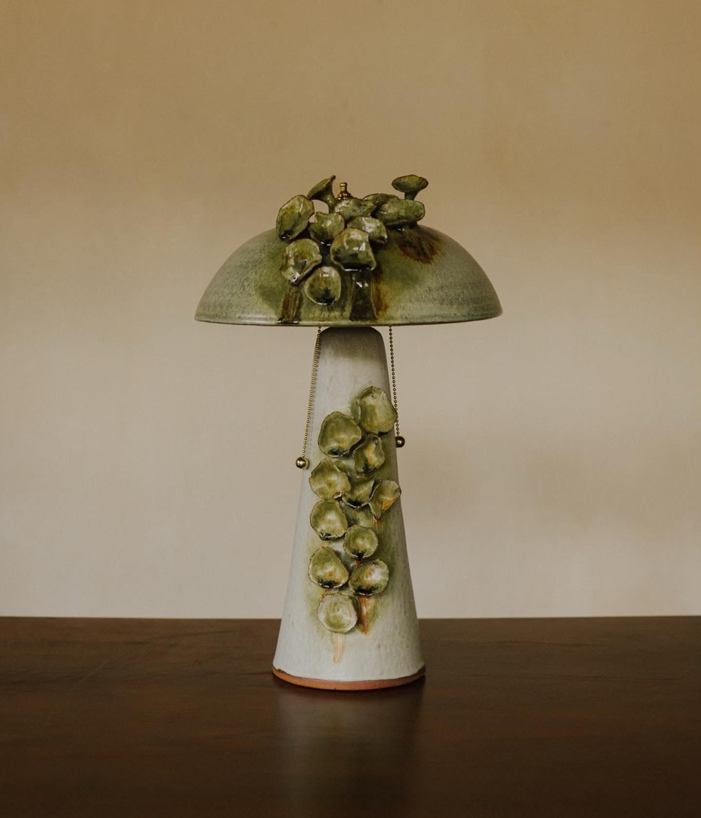 Post-Modern Set of 2 Mushroom Lamps by Casa Alfarera For Sale