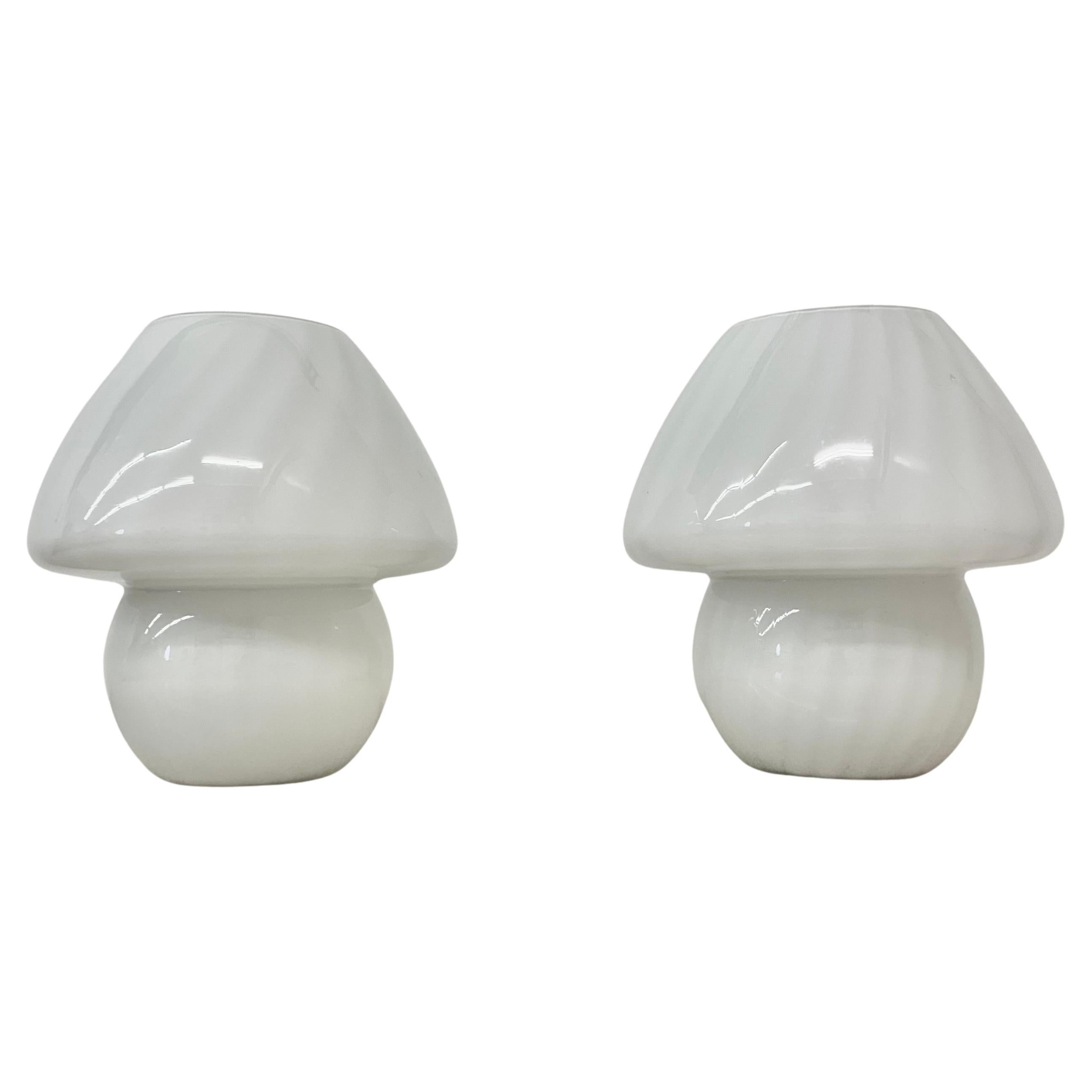 Set di 2 lampade da tavolo a fungo, anni '70