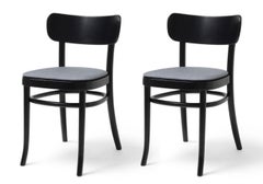Set of 2 Iconic Black Stained MZO Dining Chairs in Beechwood by Mazo Design