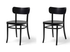 Juego de 2 sillas de comedor MZO Iconic en madera de haya teñida de negro by Mazo Design