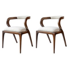 'Set of 2' Nana Wooden Dining Chair with Back Detail, No:1, Small