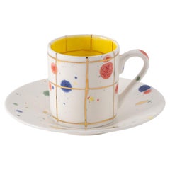Set of 2 Naples Straight Coffee Cup & Saucer