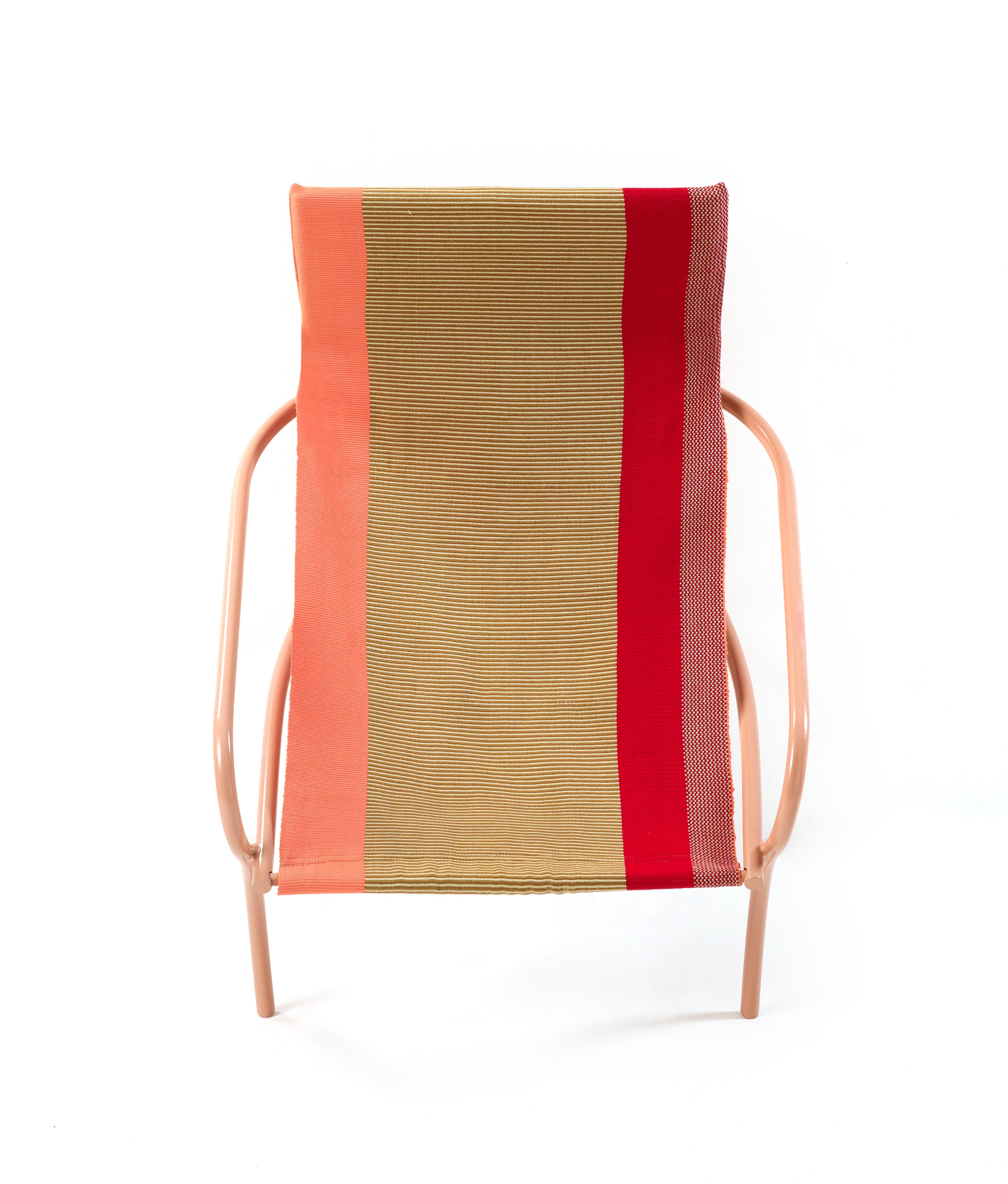 Powder-Coated Set of 2 Naranja Maraca Lounge Chair by Sebastian Herkner For Sale