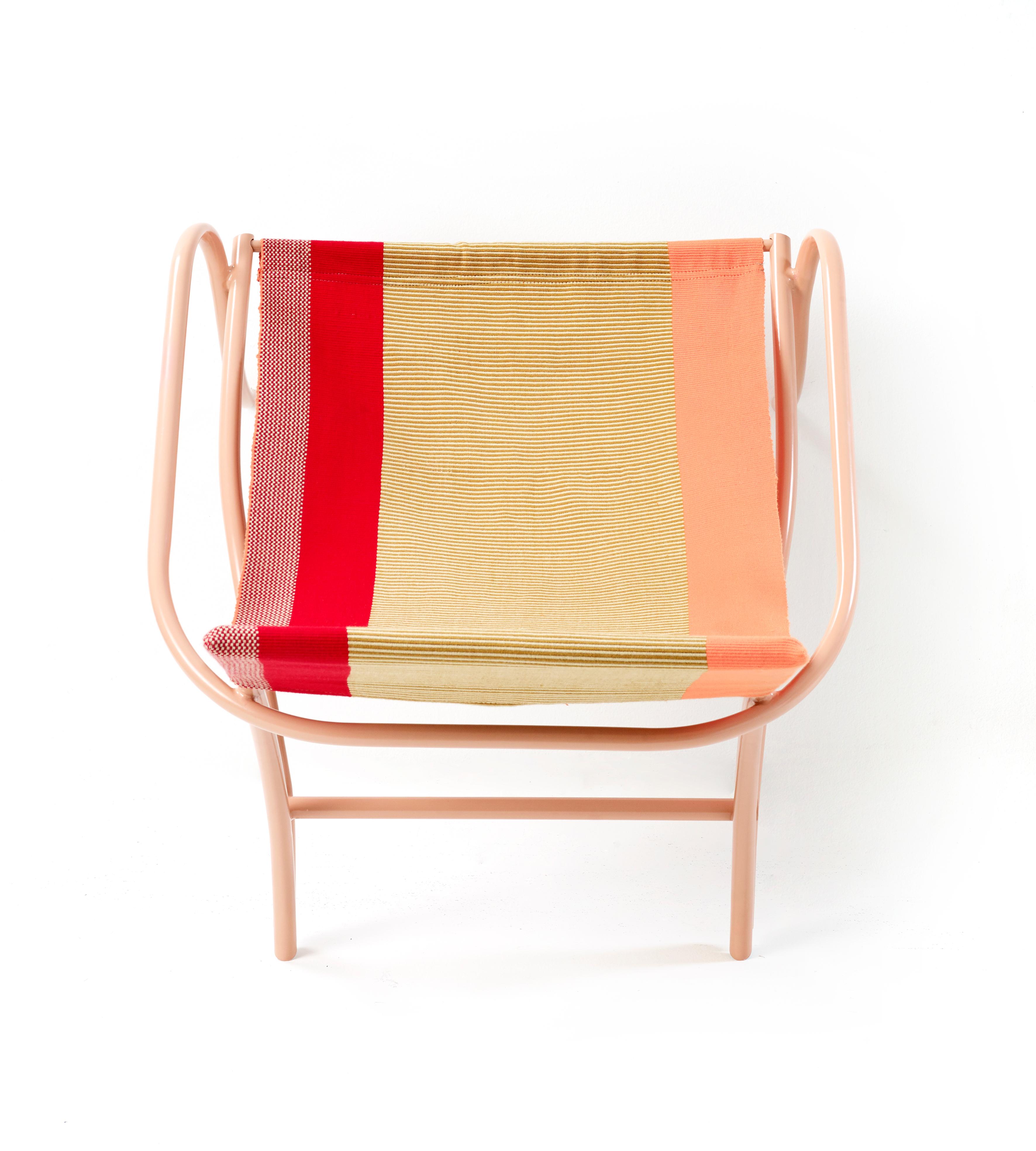 Powder-Coated Set of 2 Naranja Maraca Lounge Chair by Sebastian Herkner