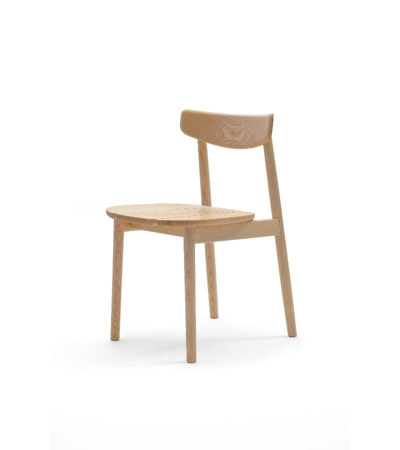 Modern Set of 2 Natural Oak Klee Chairs 1 by Sebastian Herkner For Sale