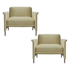 Set di 2 poltrone Carson in rafia naturale di Collector