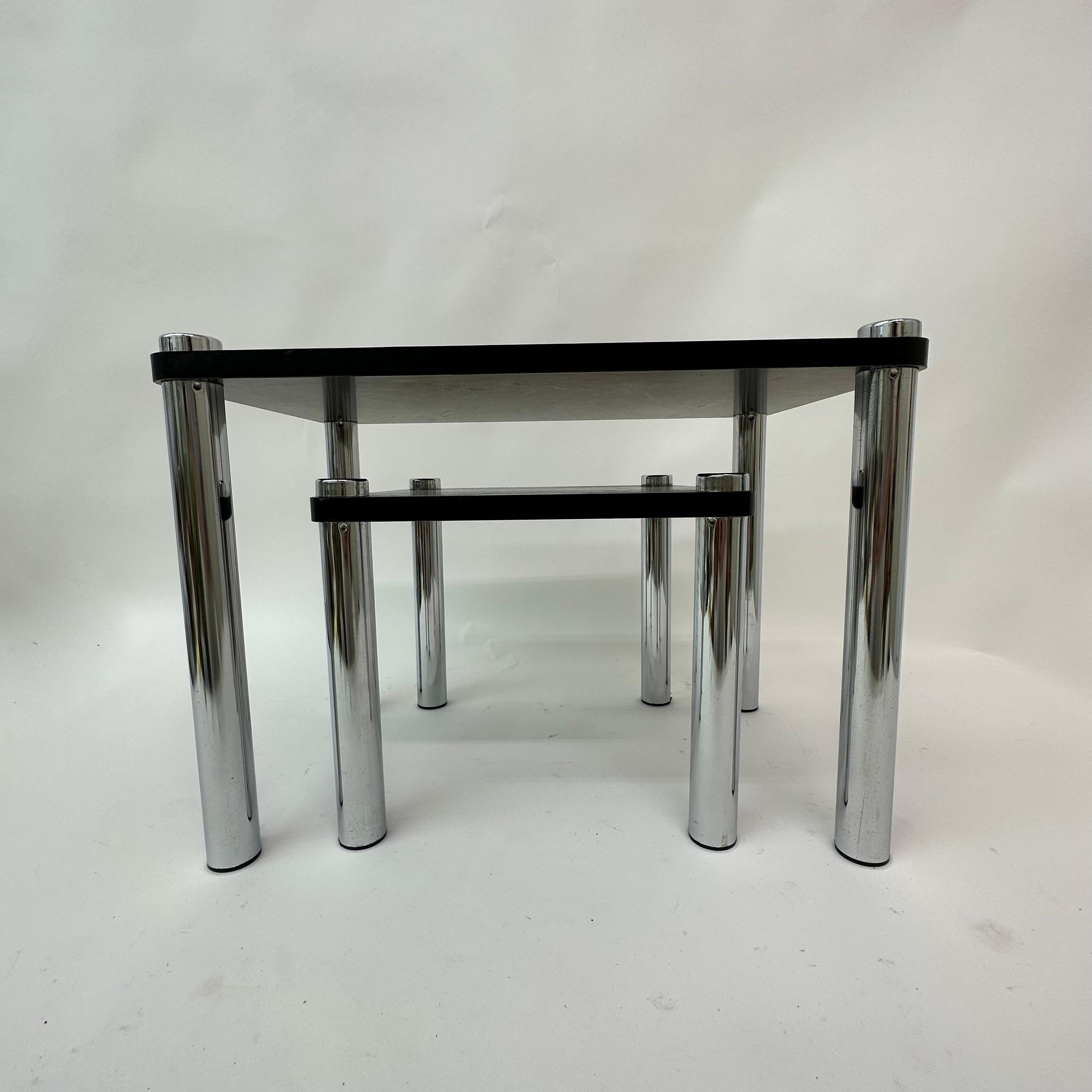 Dutch Set of 2 nesting tables , 1970’s For Sale