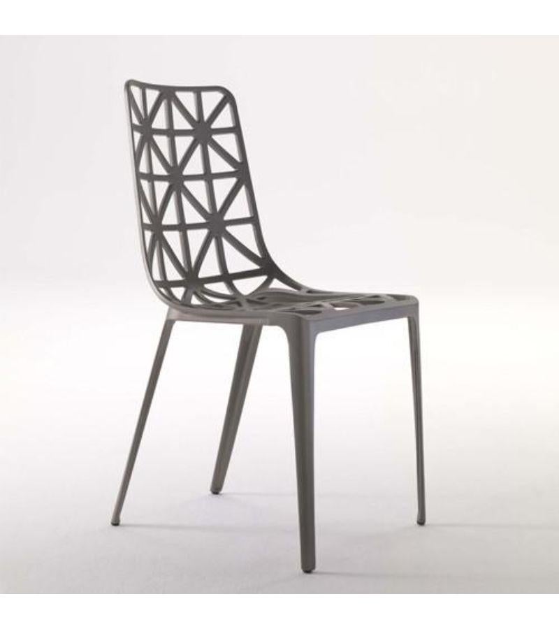Aluminum Set of 2 New Eiffel Tower Chairs by Alain Moatti For Sale