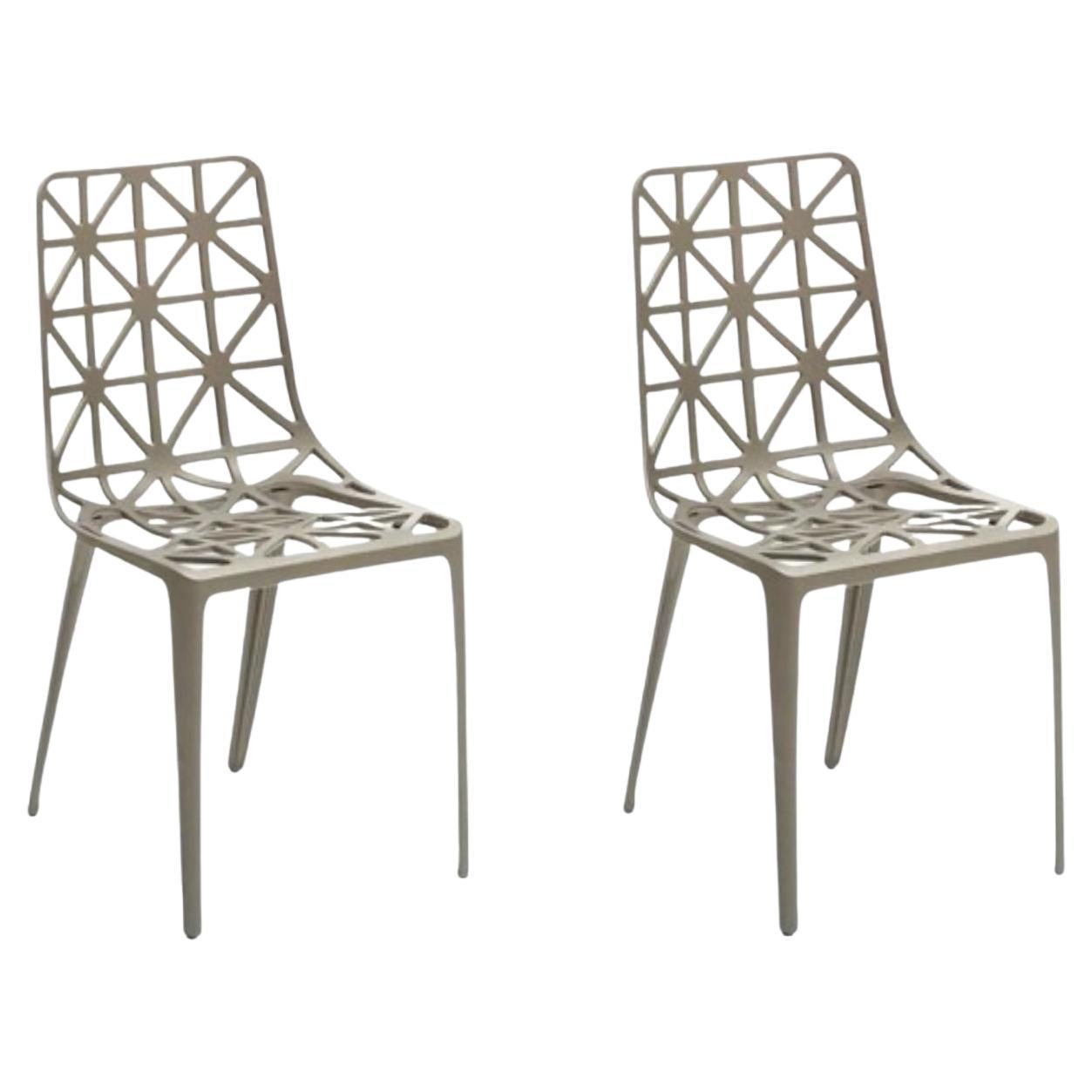 Set of 2 New Eiffel Tower Chairs by Alain Moatti For Sale