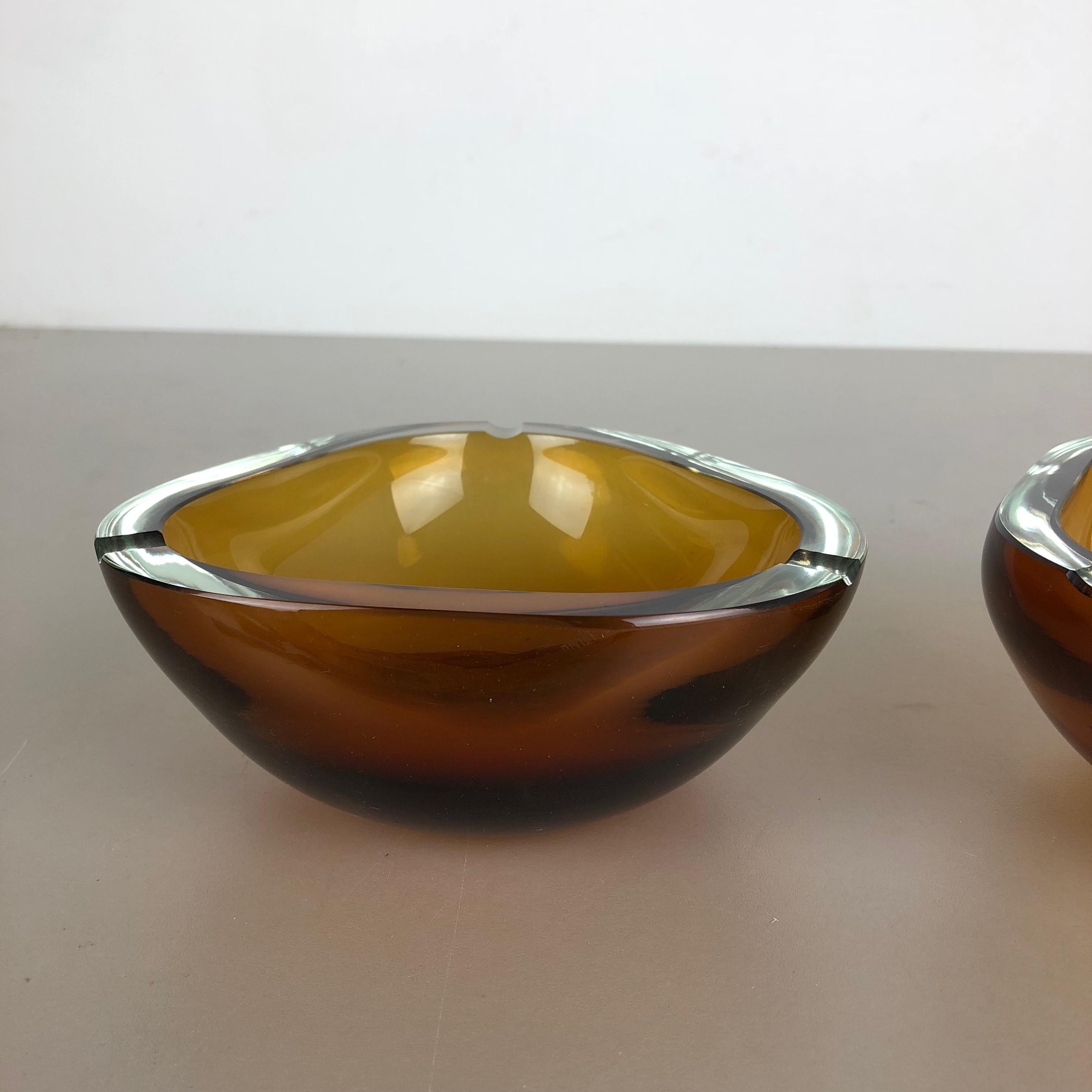 Set of 2 New Old Stock Murano Ashtray Elements Antonio da Ros for Cenedese 1960s 4