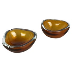 Set of 2 New Old Stock Murano Ashtray Elements Antonio da Ros for Cenedese 1960s