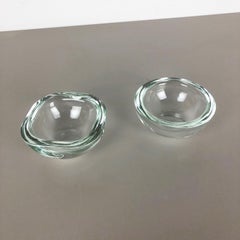 Set di 2 ciotole a conchiglia in vetro pesante di Murano di Cenedese, 1960