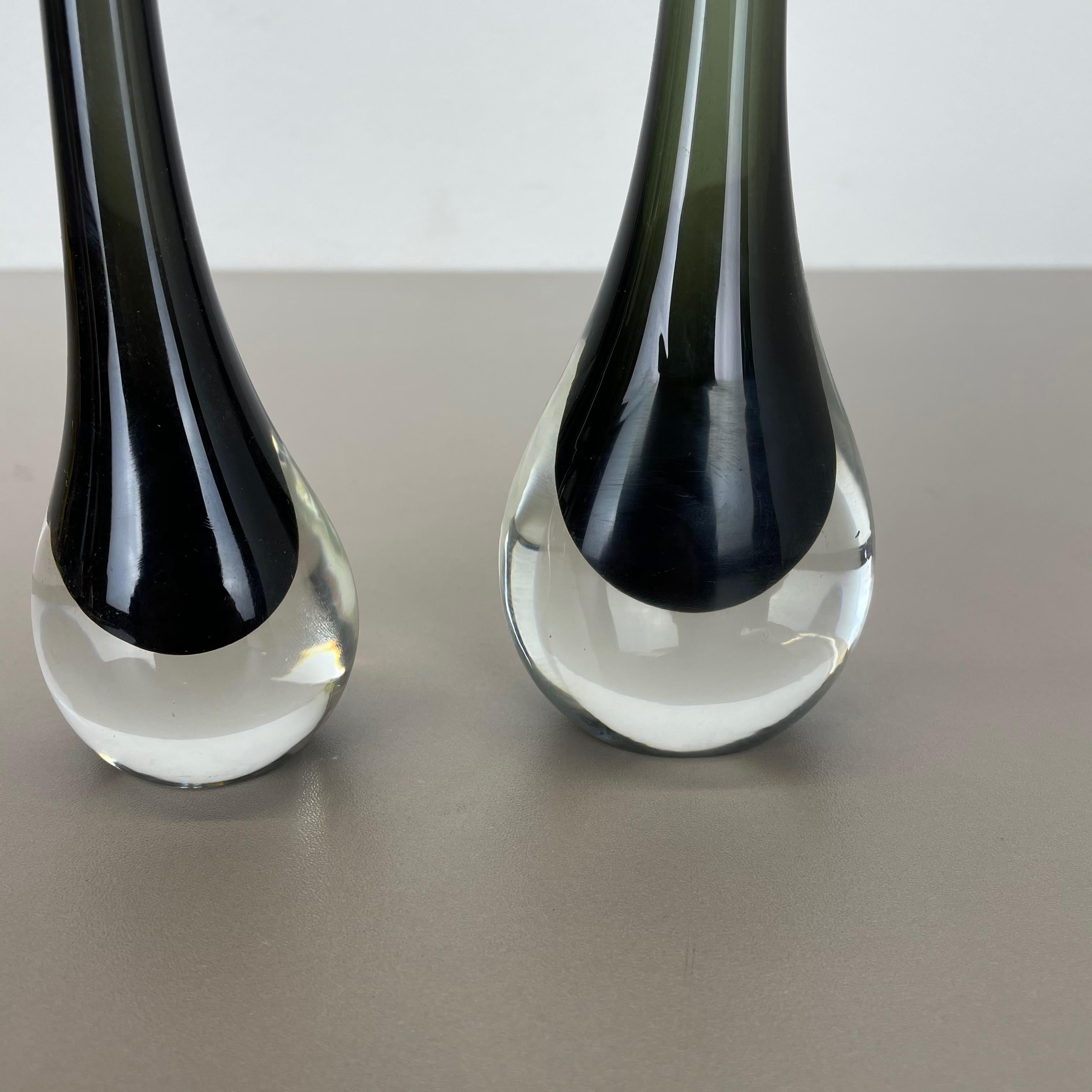 Set of 2 New Old Stock Murano Opaline Glass by Antonio da Ros, Cenedese, 1960s For Sale 3