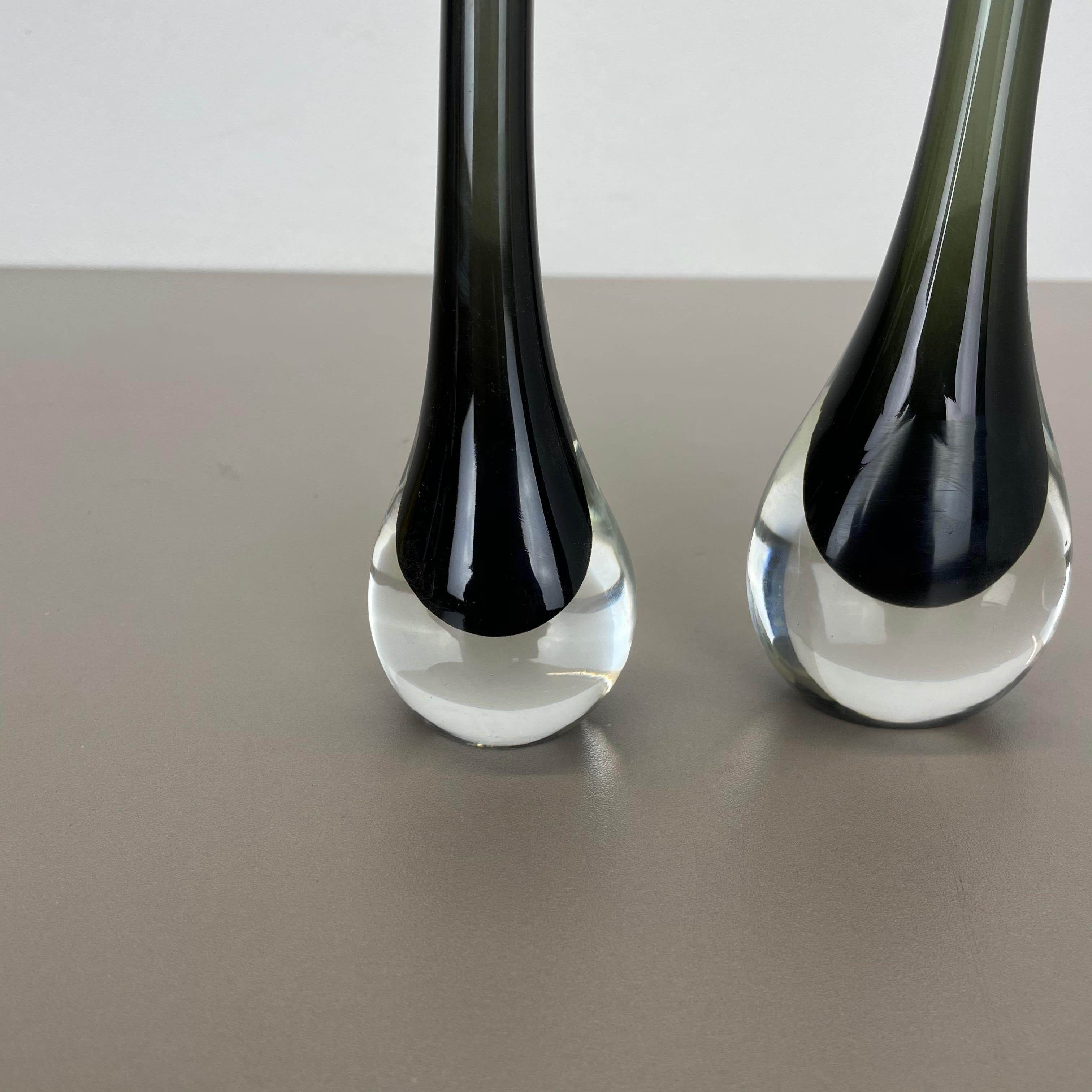 Juego de 2 Cristales opalinos de Murano de Antonio da Ros, Cenedese, Años 60 Italiano en venta