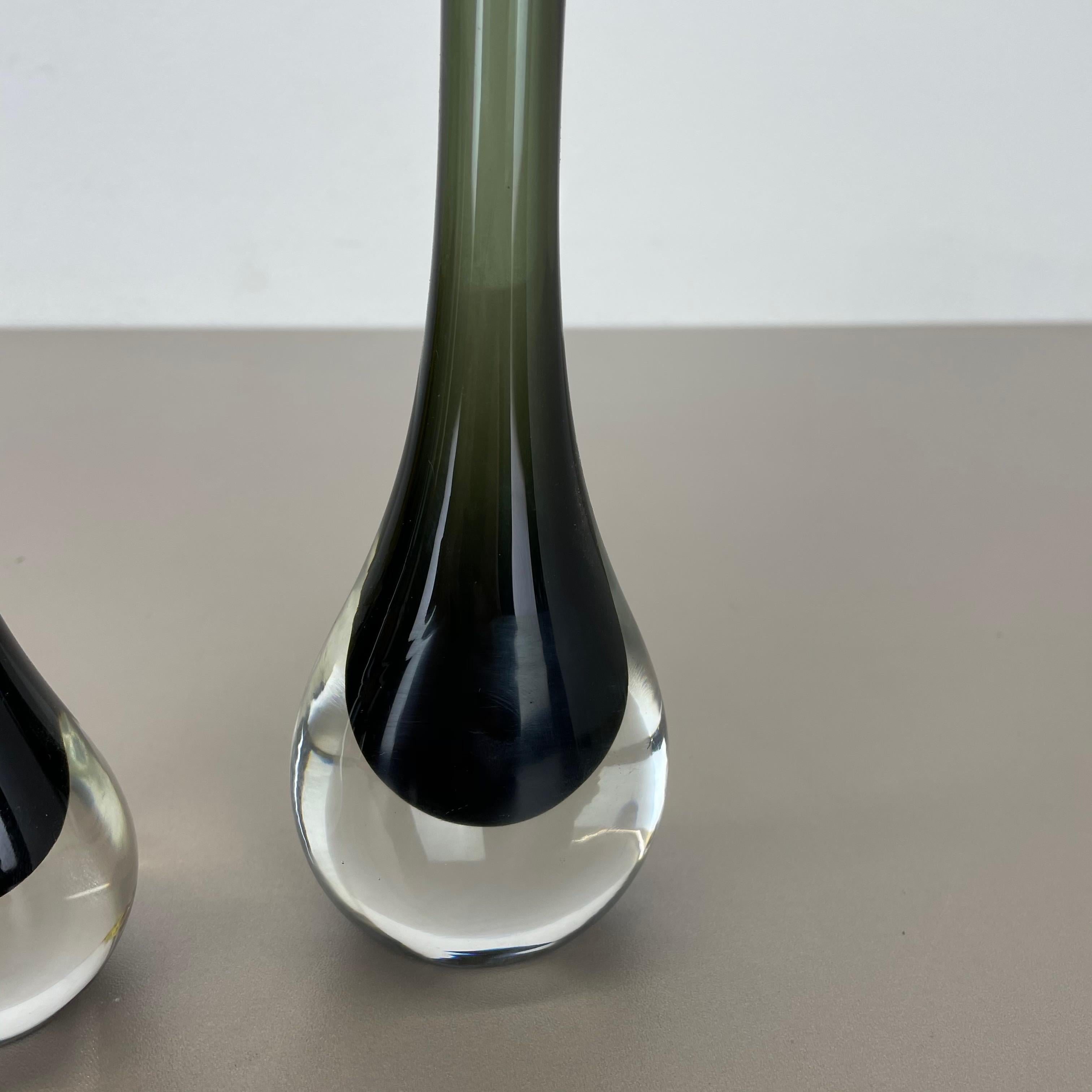 Set of 2 New Old Stock Murano Opaline Glass by Antonio da Ros, Cenedese, 1960s For Sale 2