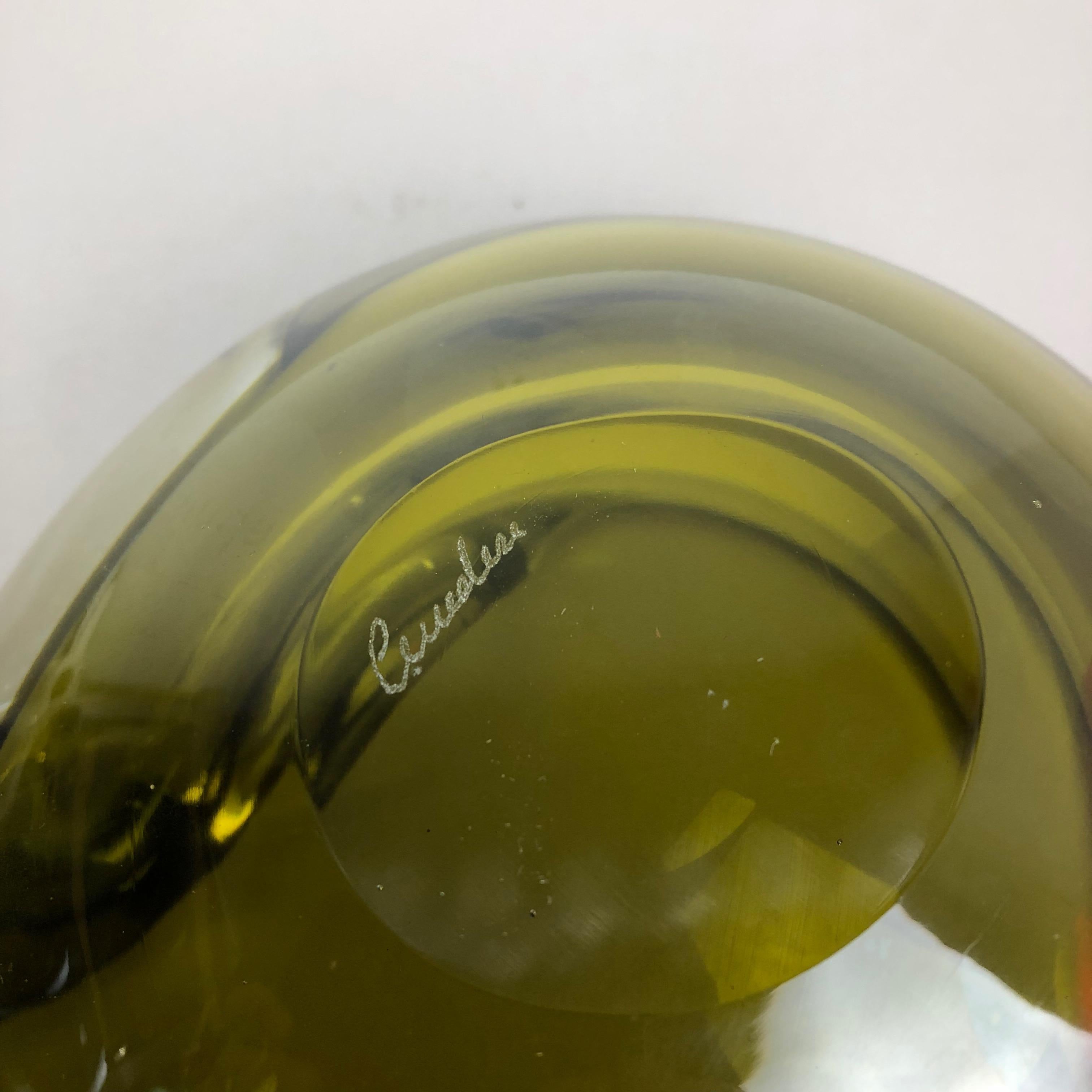 Set di 2 ciotole a conchiglia in vetro di Murano Glass Sommerso Cenedese Vetri, 1960s in vendita 2