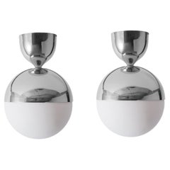 Set of 2 Nickel Ceiling Lamp by Magic Circus Editions