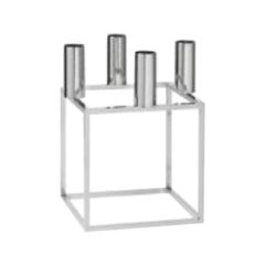 Set di 2 portacandele Kubus e base 4 placcati in nichel di By Lassen