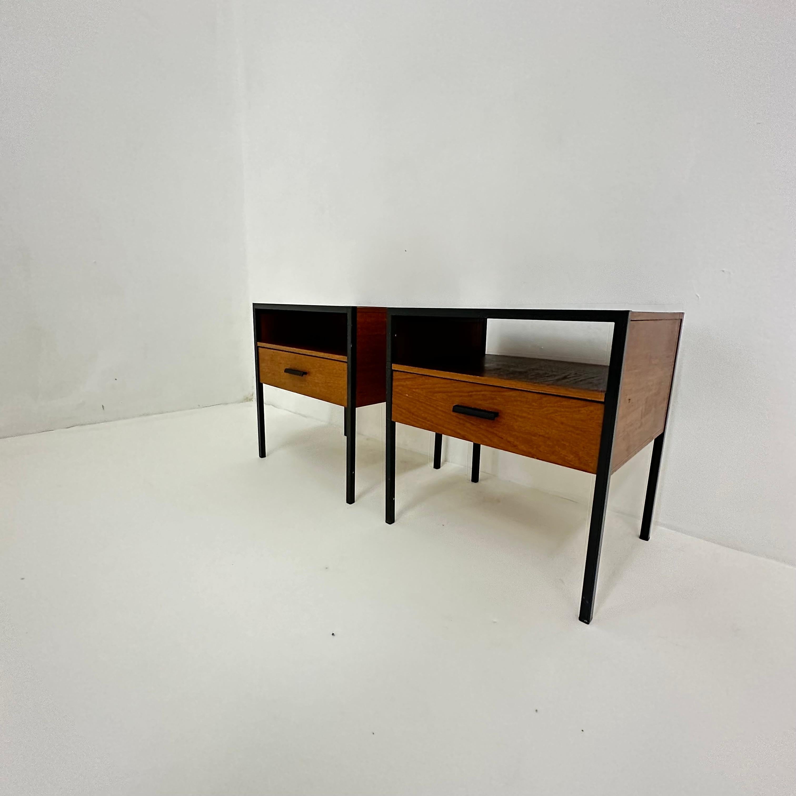 Ensemble de 2 tables de nuit par André Cordemeyer pour Auping , 1960's Bon état à Delft, NL