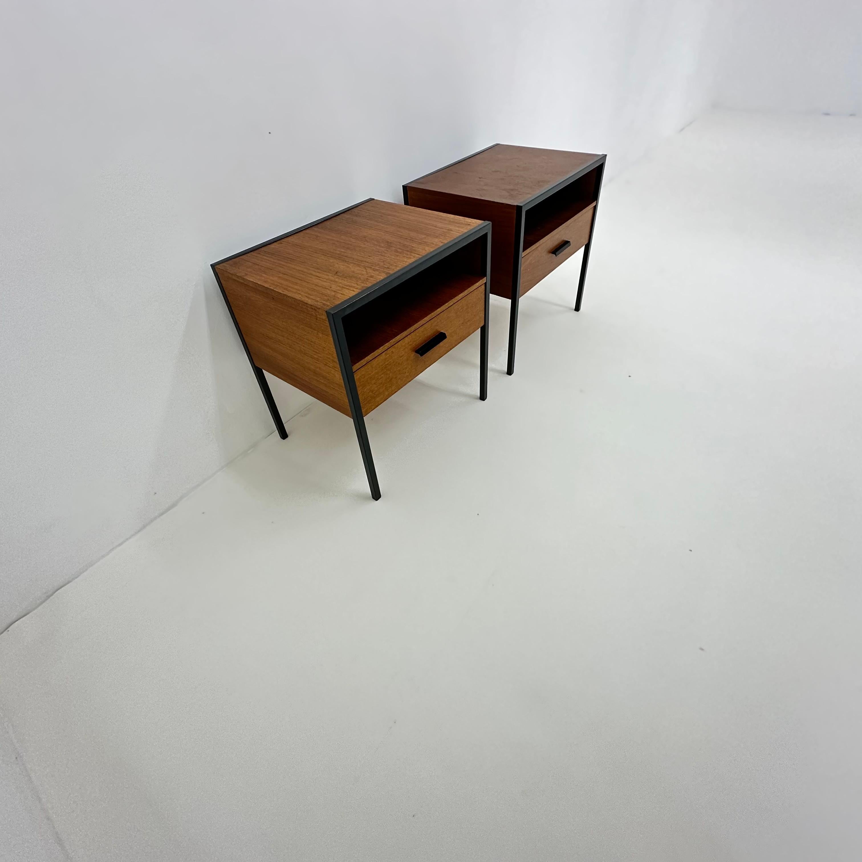 Ensemble de 2 tables de nuit par André Cordemeyer pour Auping , 1960's 1