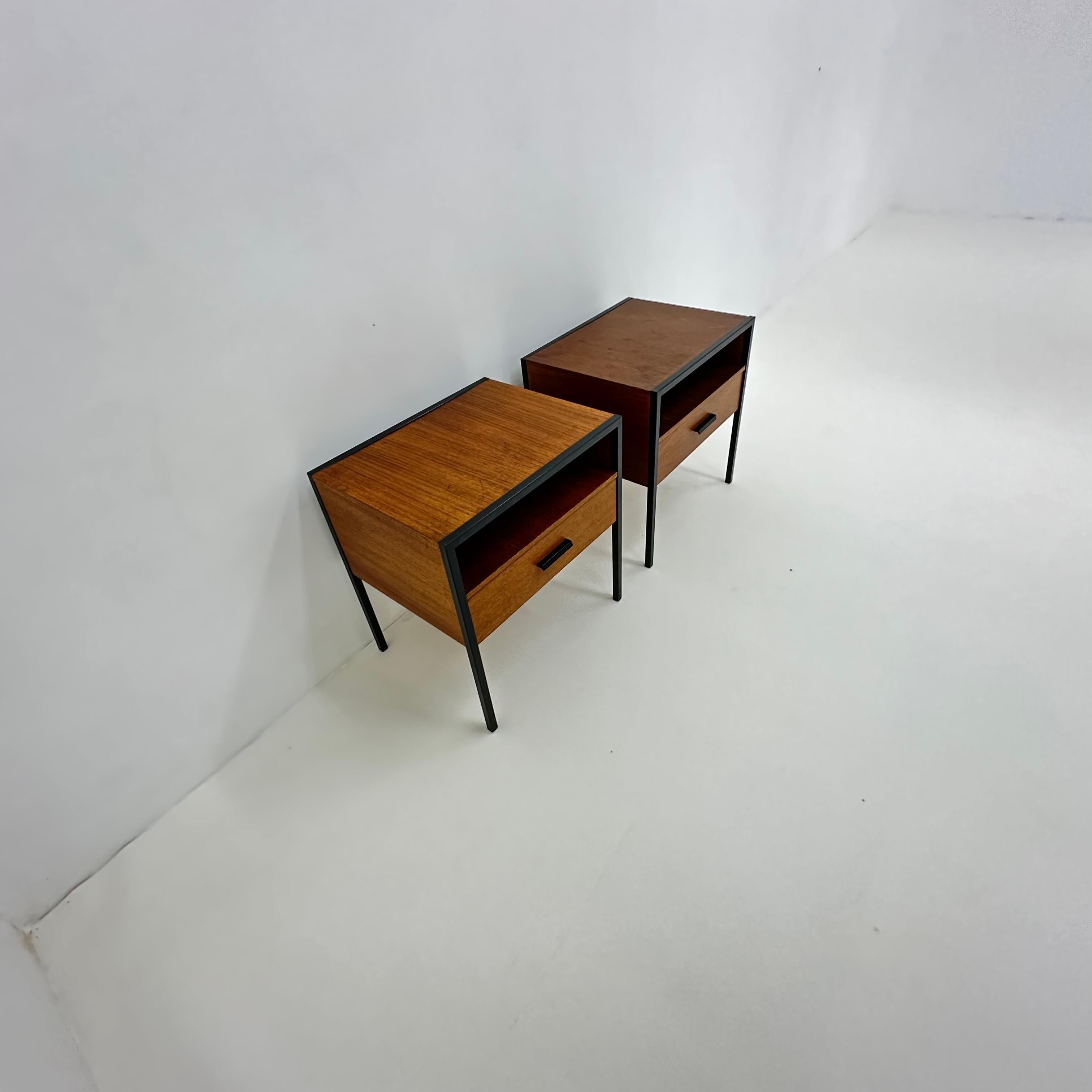 Ensemble de 2 tables de nuit par André Cordemeyer pour Auping , 1960's 2