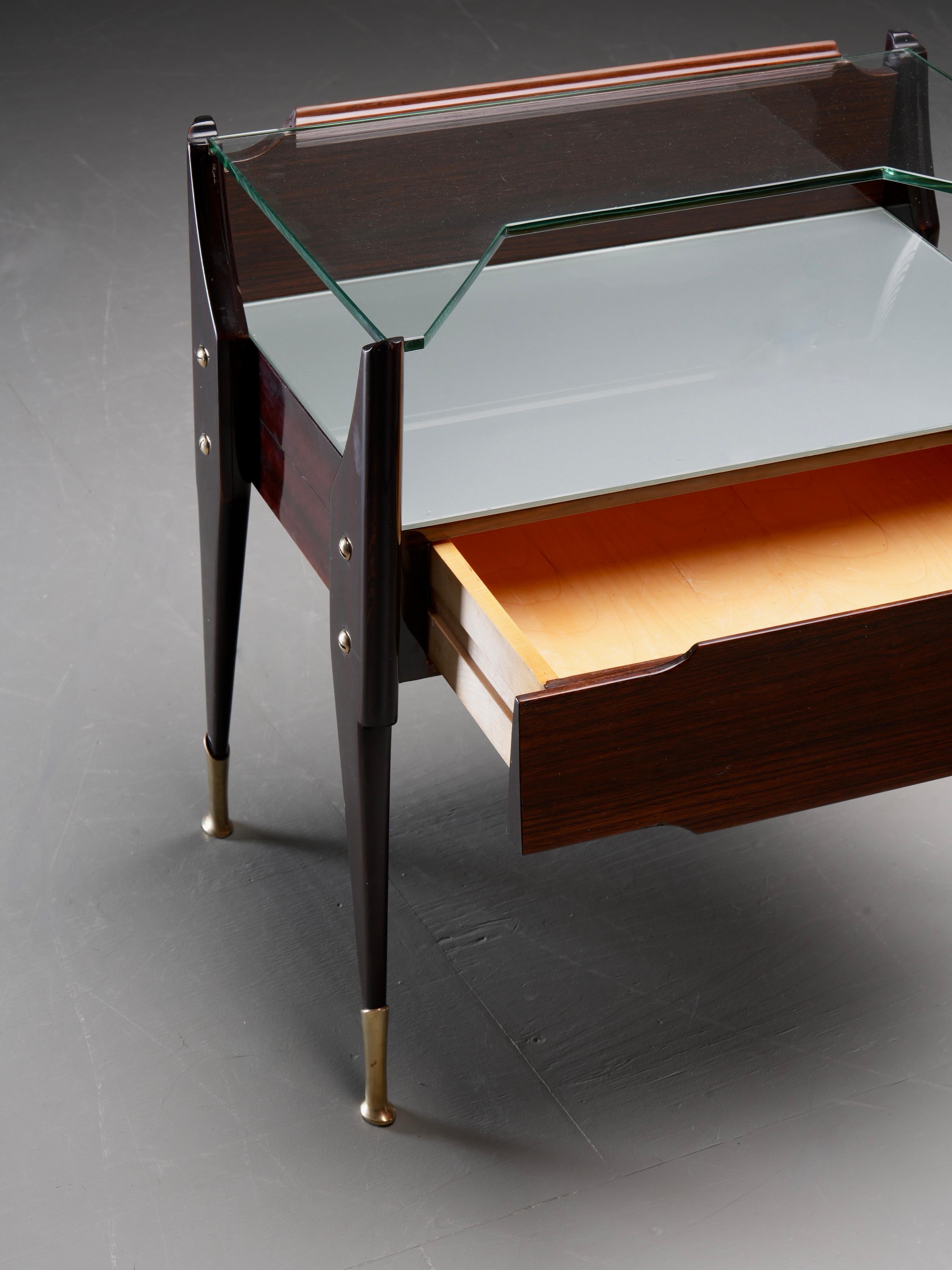 Mid-Century Modern Set of 2 Night Stands by La Permanente Mobili Cantù, Italy, 1950's For Sale