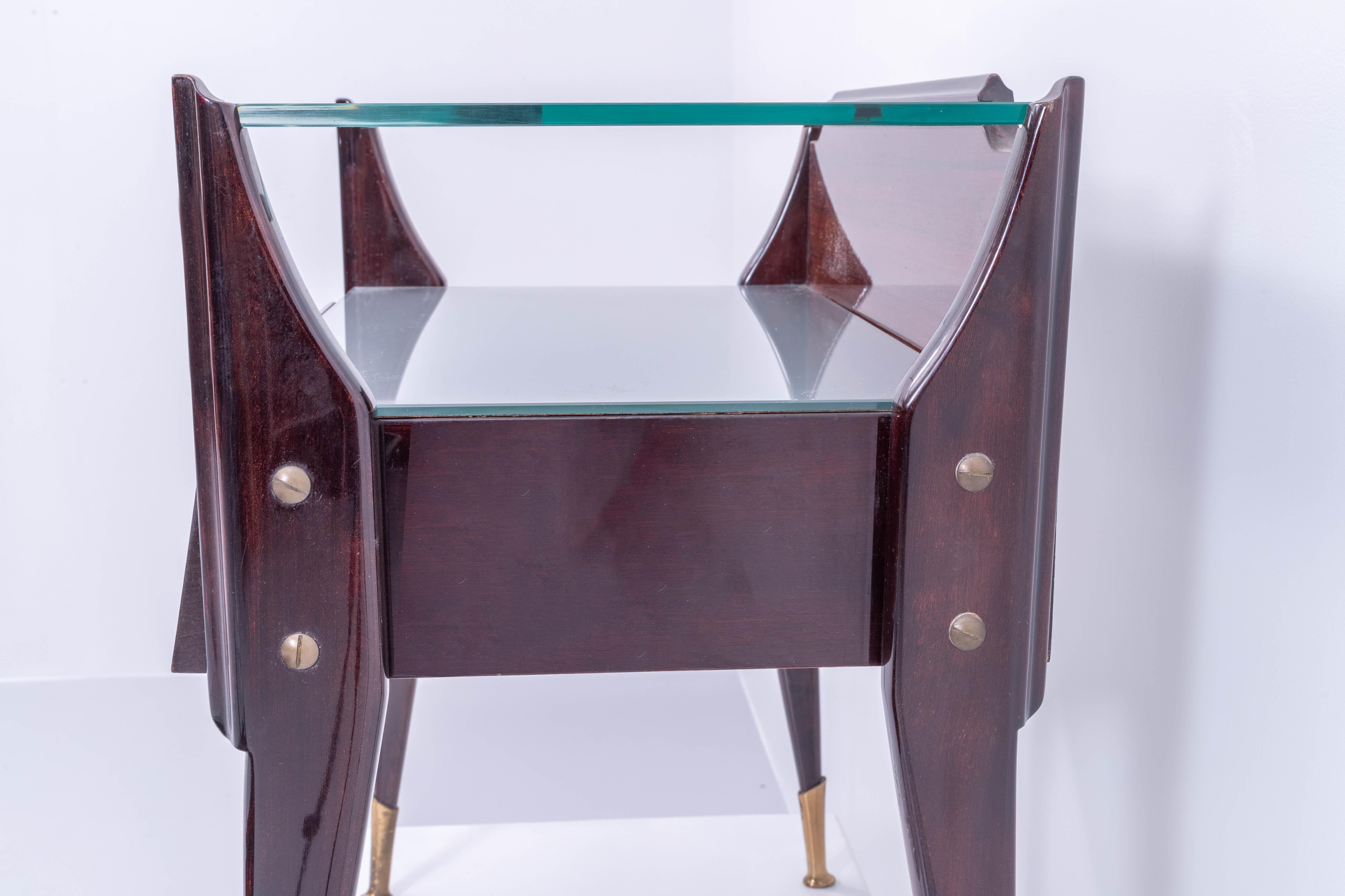 Italian Set of 2 Night Stands by La Permanente Mobili Cantù, Italy, 1950's For Sale