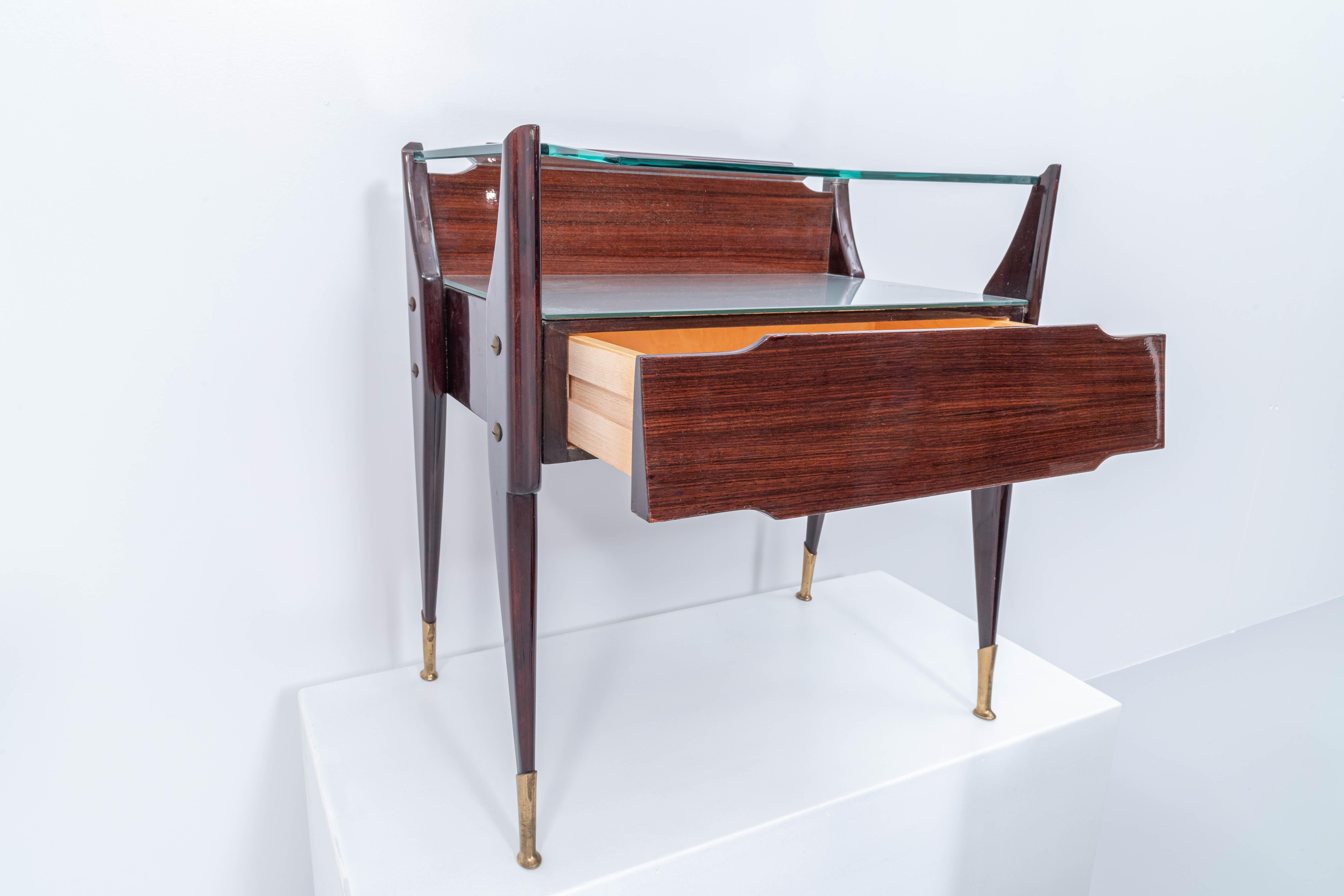 Mid-20th Century Set of 2 Night Stands by La Permanente Mobili Cantù, Italy, 1950's For Sale