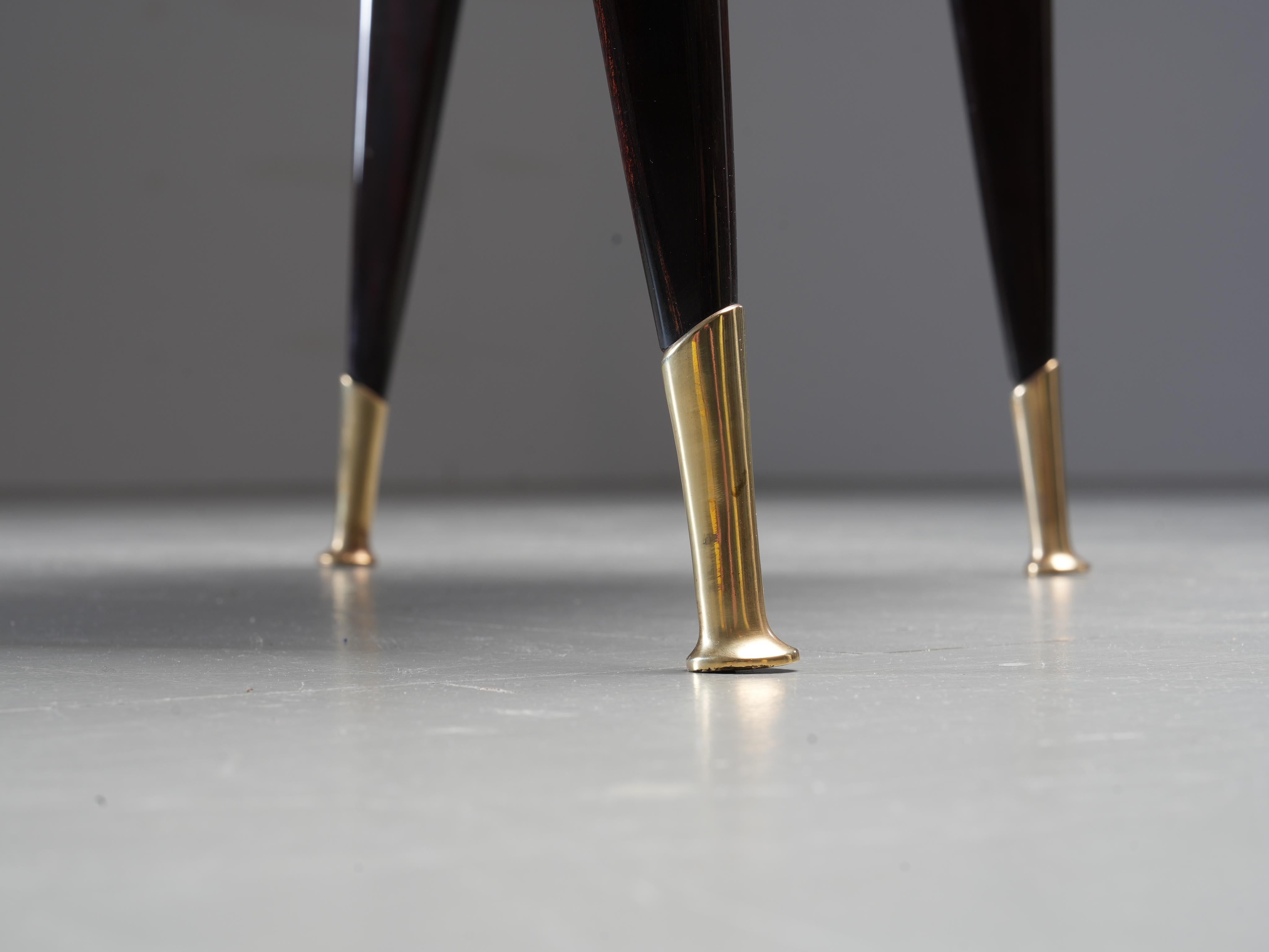 Brass Set of 2 Night Stands by La Permanente Mobili Cantù, Italy, 1950's For Sale