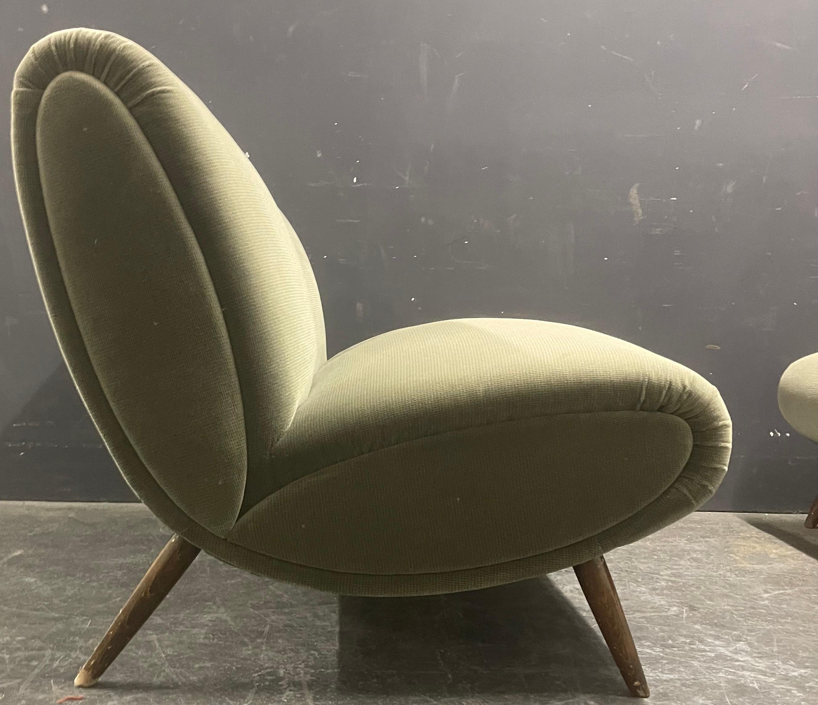 set of 2 norman bel geddes sofas For Sale 1