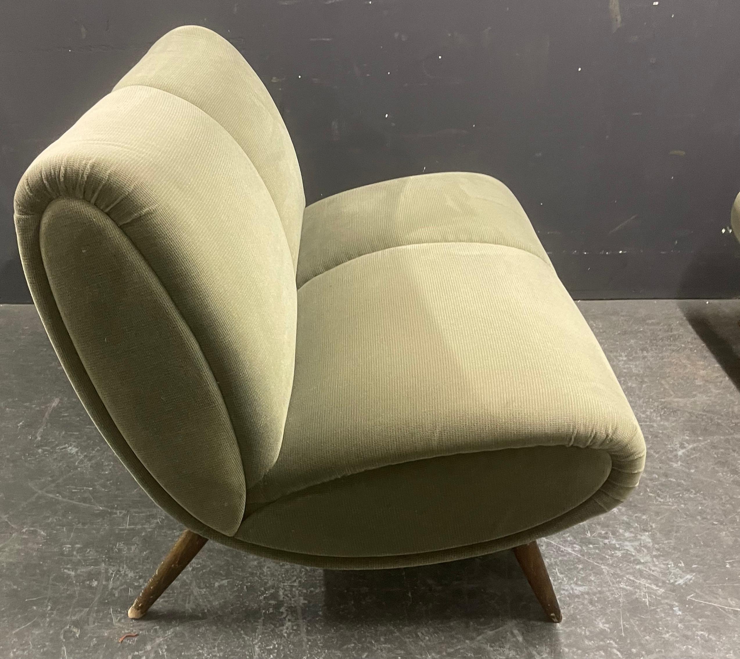 set of 2 norman bel geddes sofas For Sale 2
