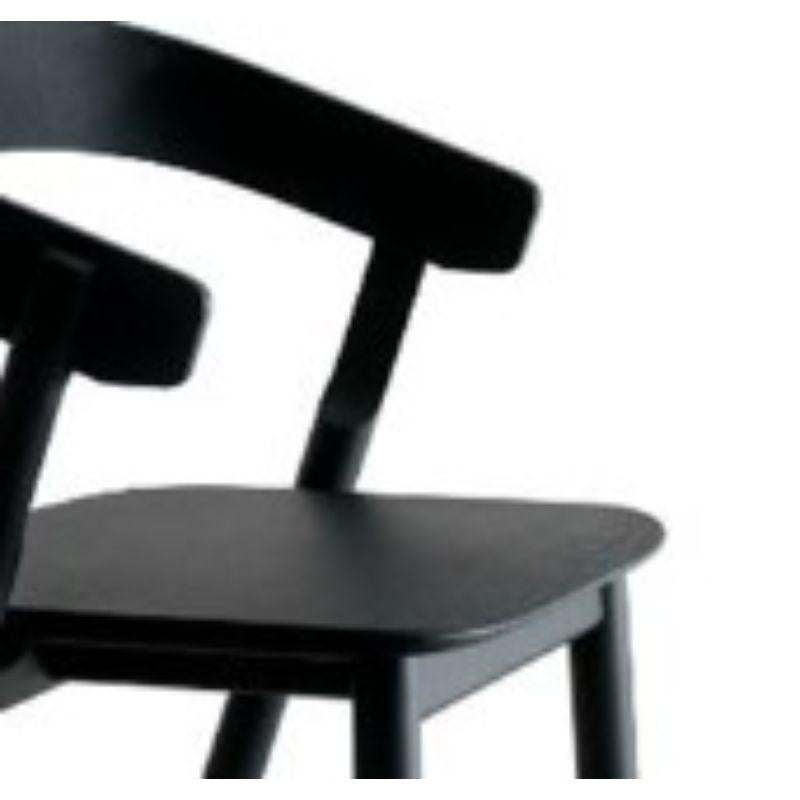 Postmoderne Ensemble de 2 chaises de salle à manger nues, noires, par Made by Choice en vente