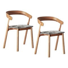 Ensemble de 2 chaises de salle à manger nues, tissus Std. de Made by Choice