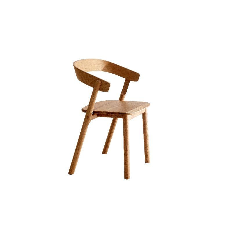 Set of 2, nude dining chairs by Made By Choice
Nude Collection with Harri Koskinen
Dimensions: 49 x 53 x 82 cm
Materials: Oak
Finishes: natural oak / painted black

Also available: custom colors, upholstery category 2 (std. fabrics),