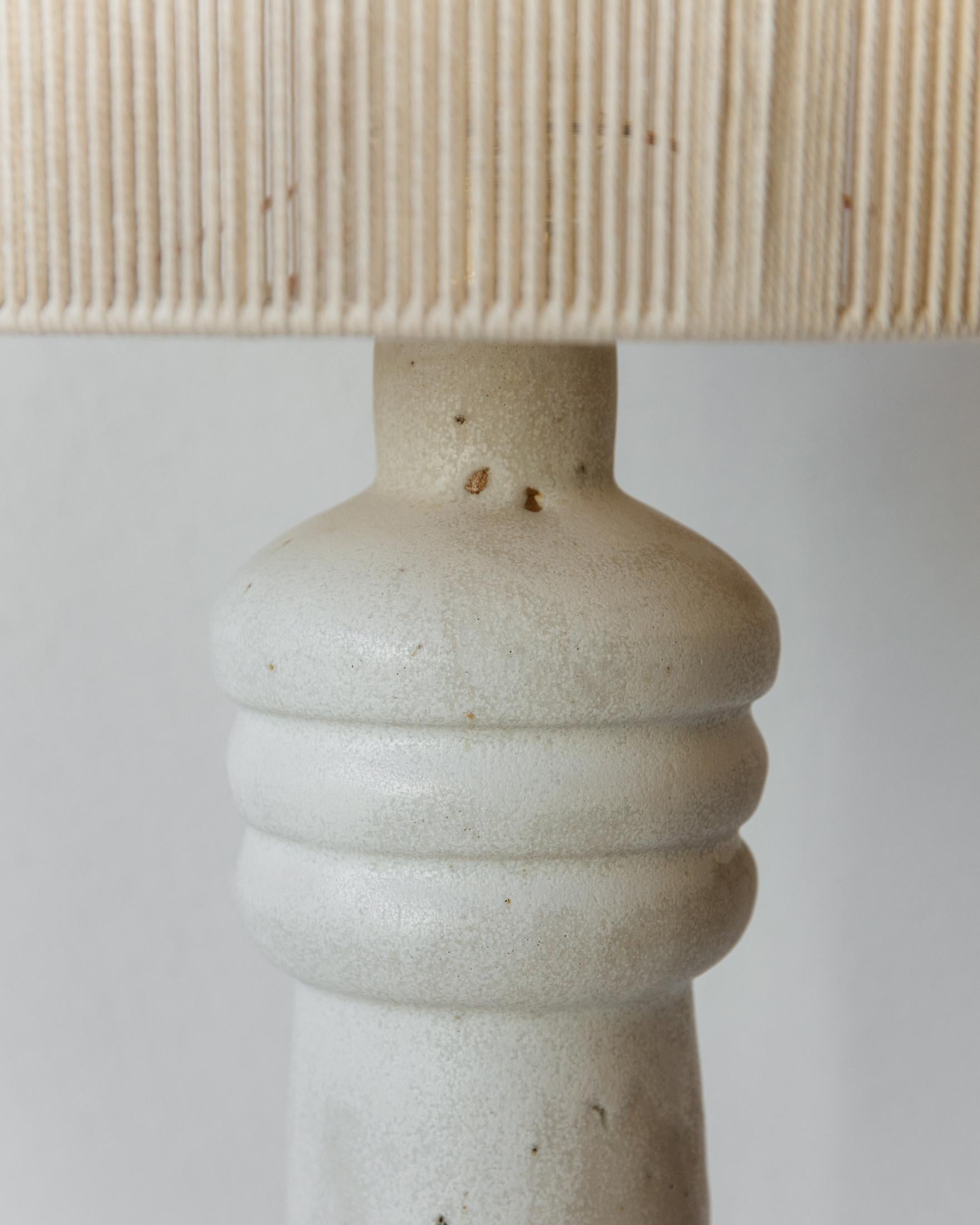 2er-Set Nueé Matte Cream White Keramik-Tischlampen von Grès Éditions (Französisch) im Angebot